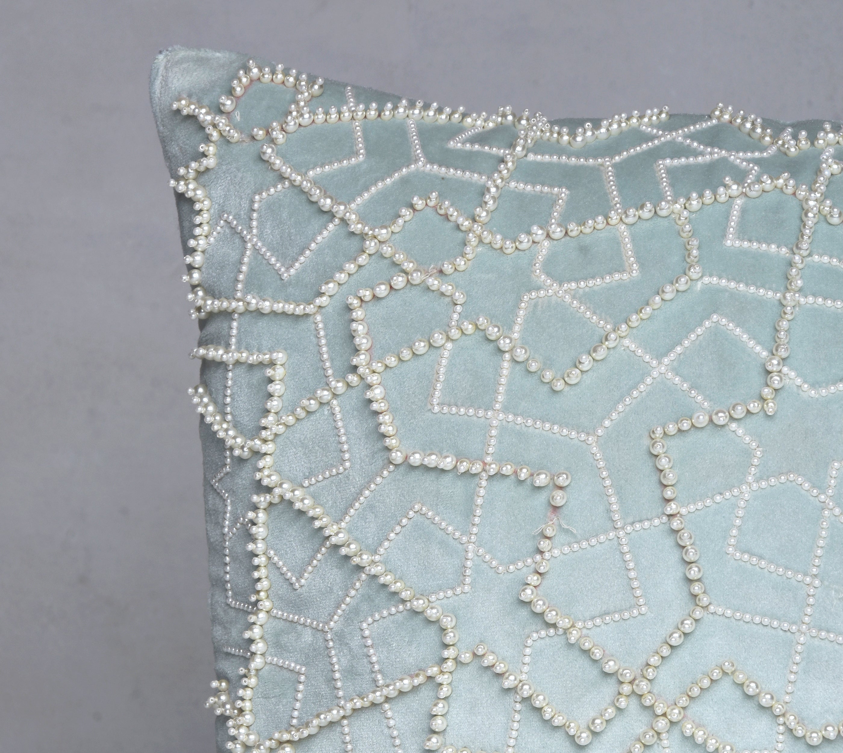MYSTIC Light Mint Velvet Cushion Cover
