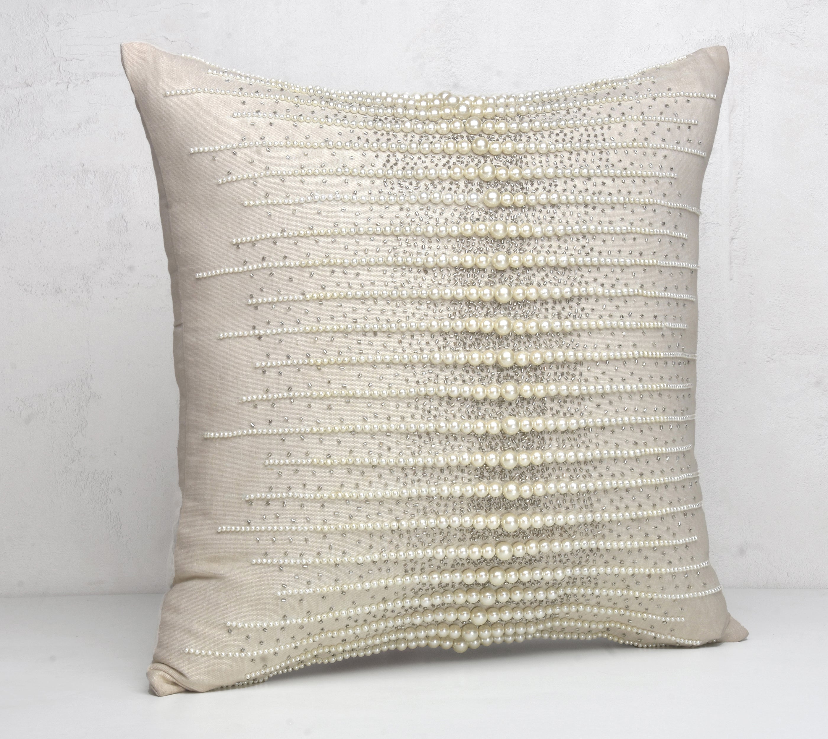 CONFETTIN Beaded Cotton Cushion Cover