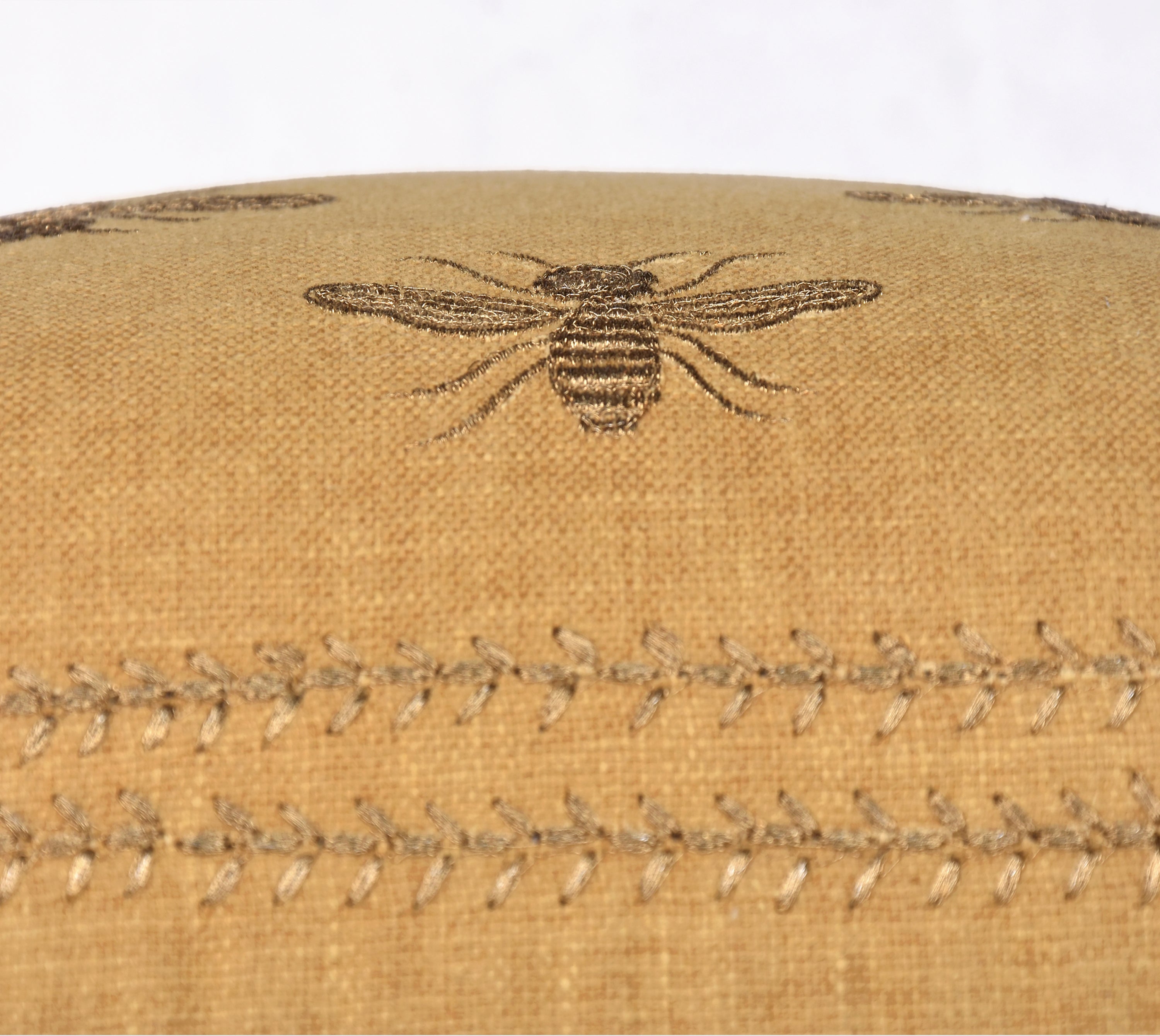 ROSA Yellow Cotton Cushion Cover