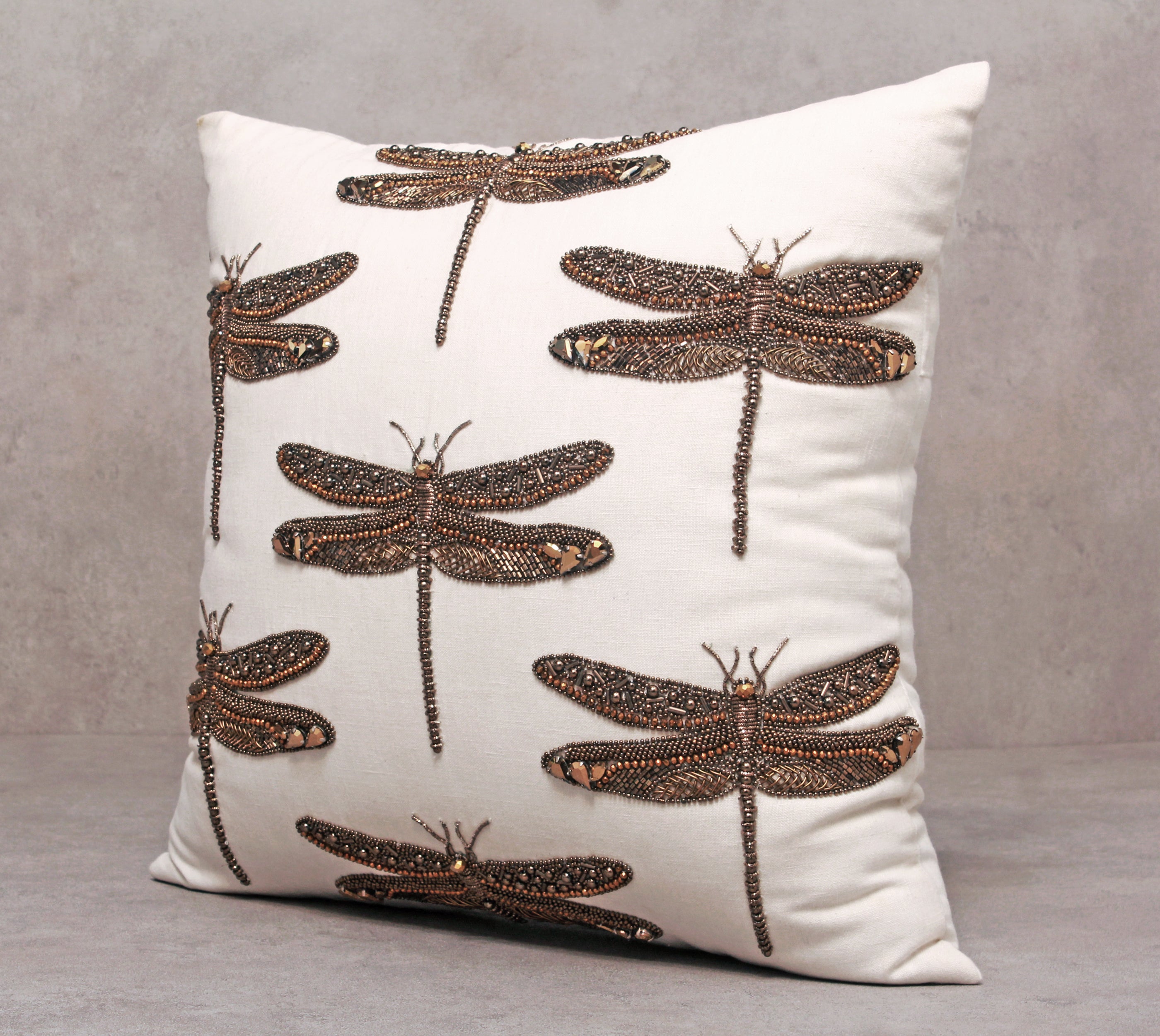 GRACE Off white Cotton Cushion Cover