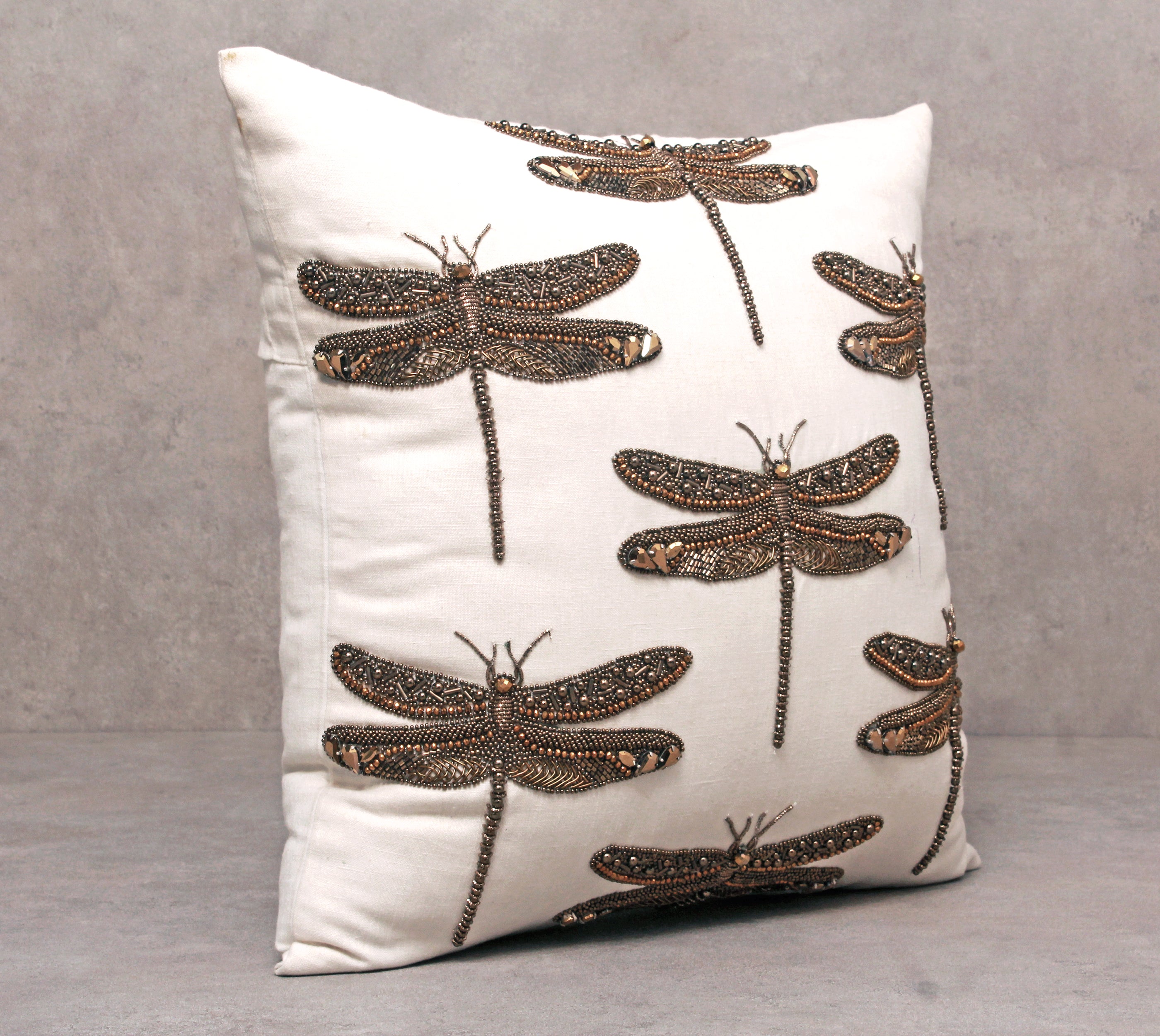 GRACE Off white Cotton Cushion Cover