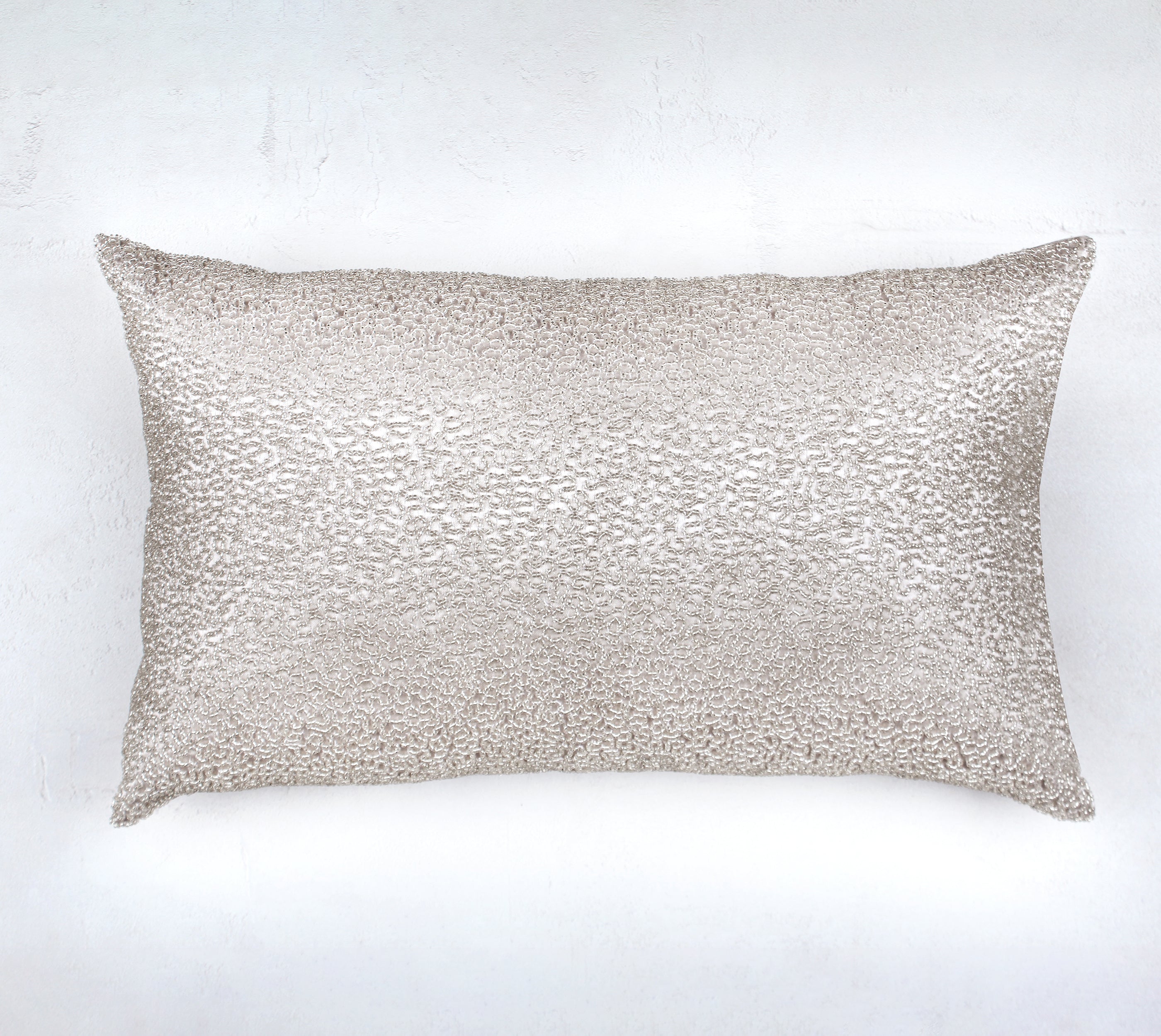 VERMICILLI Silver Beaded Cushion Cover