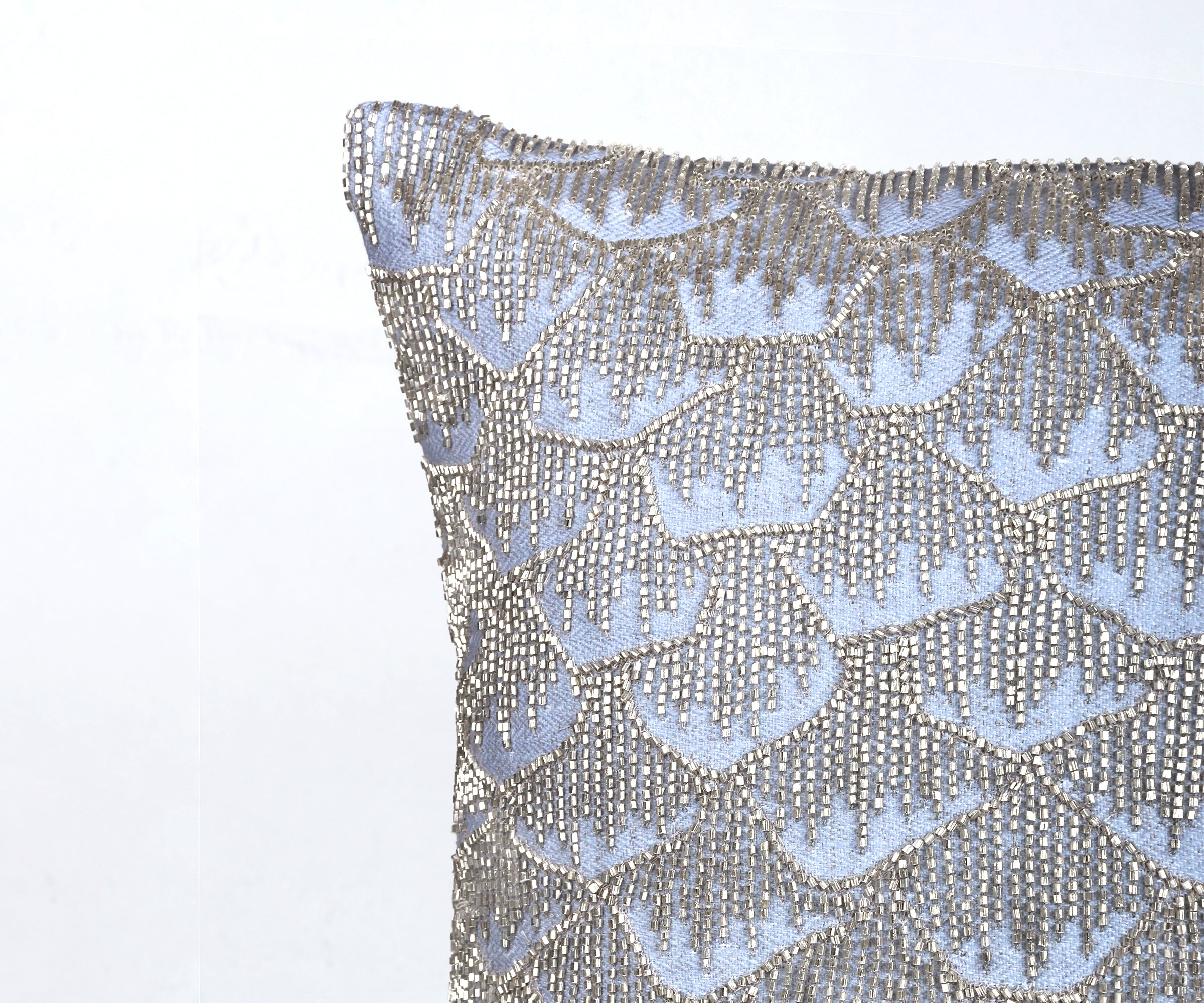 MEREDITH Dusty Blue Cotton Cushion Cover