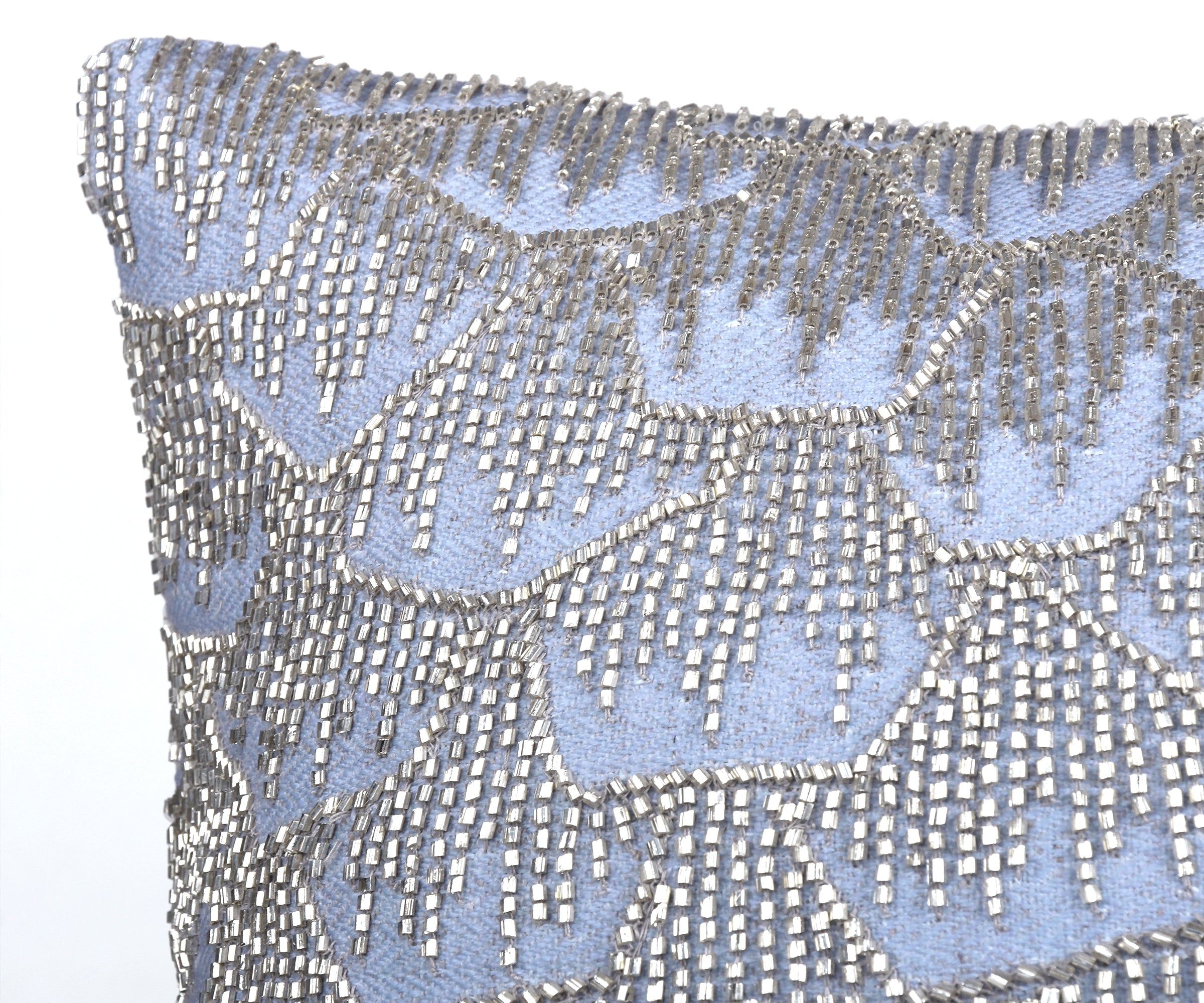 MEREDITH Dusty Blue Cotton Cushion Cover