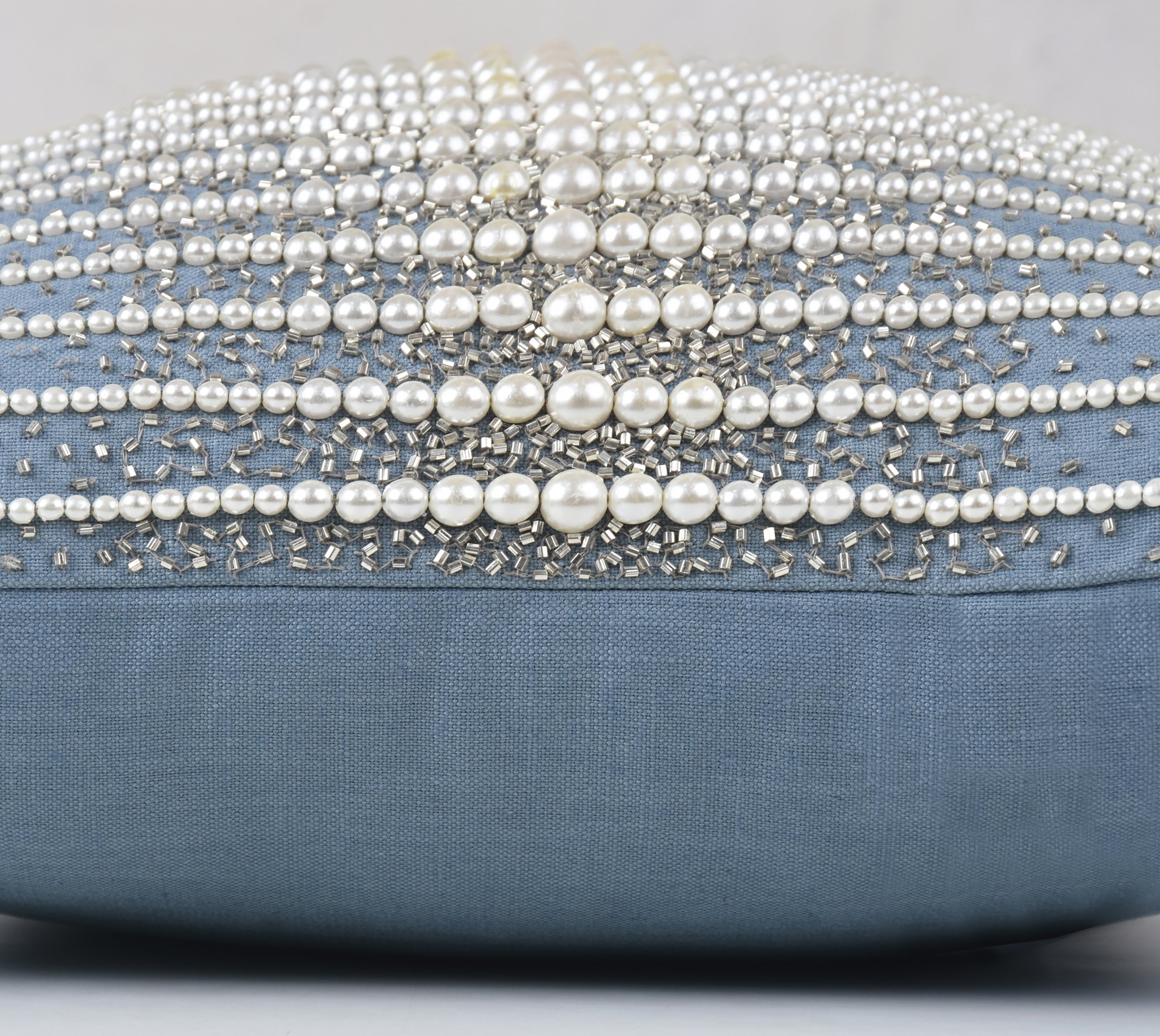 CONFETTI Blue Linen Cushion Cover