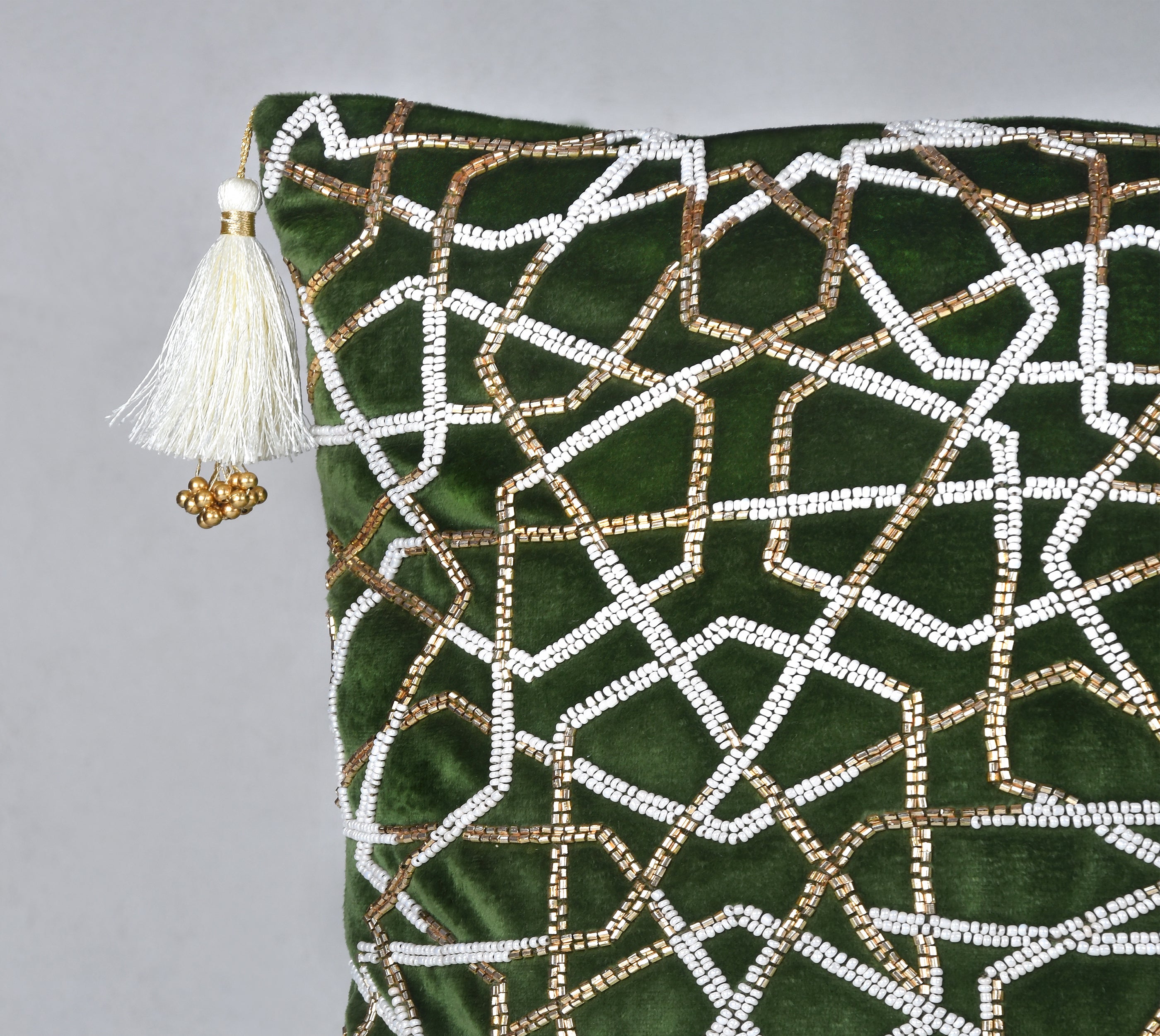 ZENITH Green Velvet Cushion Cover