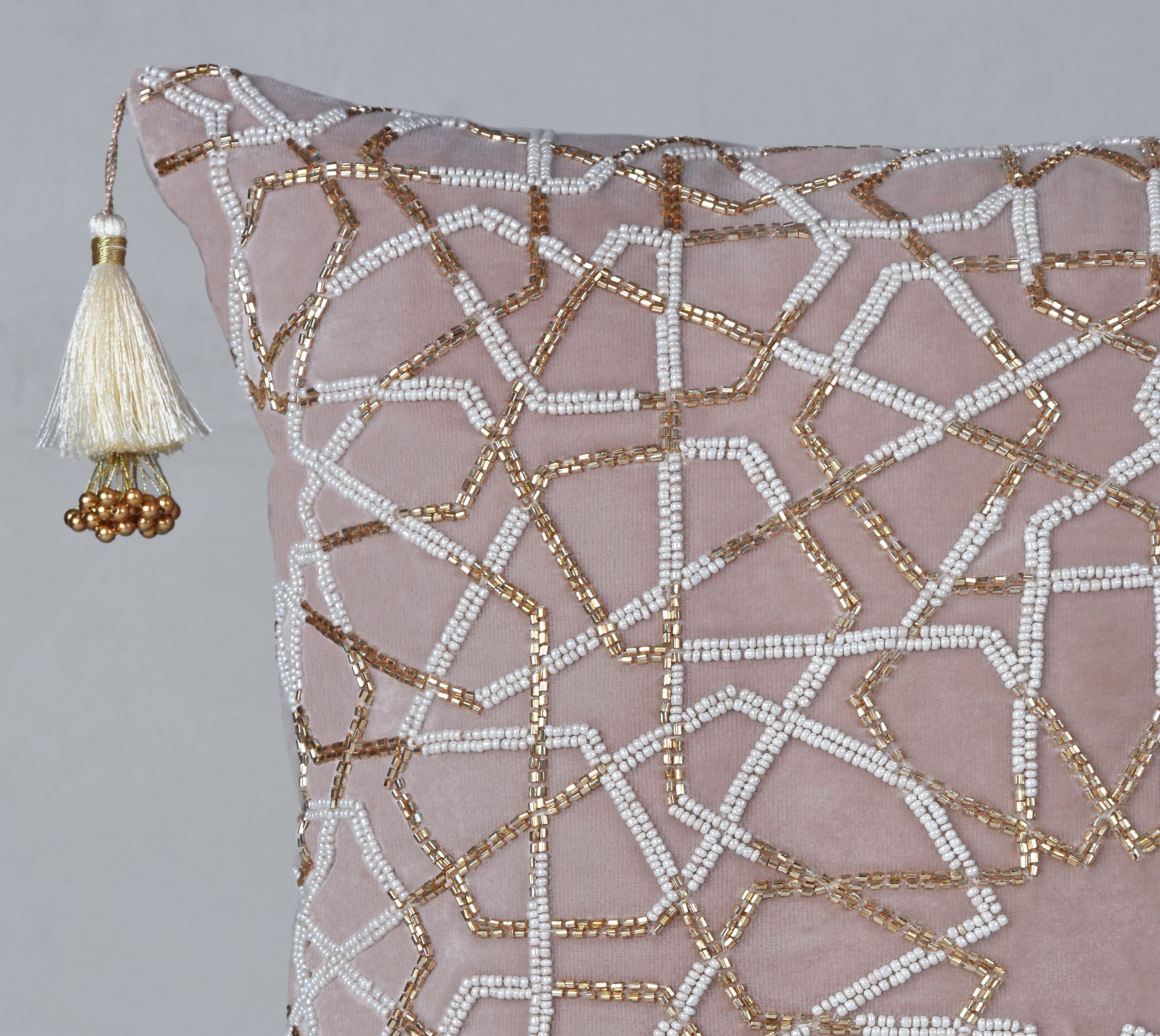ZENITH Pink Velvet Cushion Cover