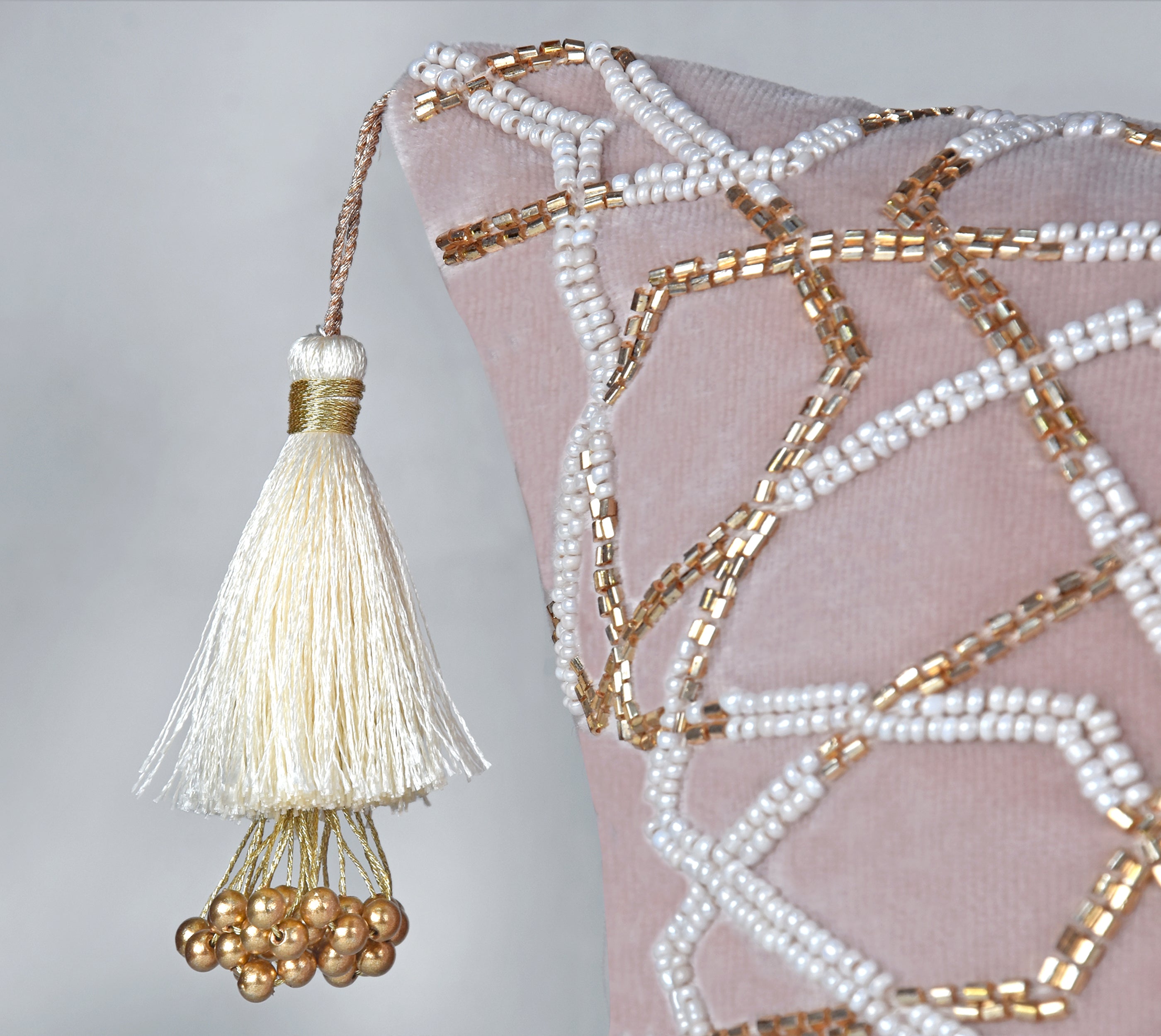 ZENITH Pink Velvet Cushion Cover