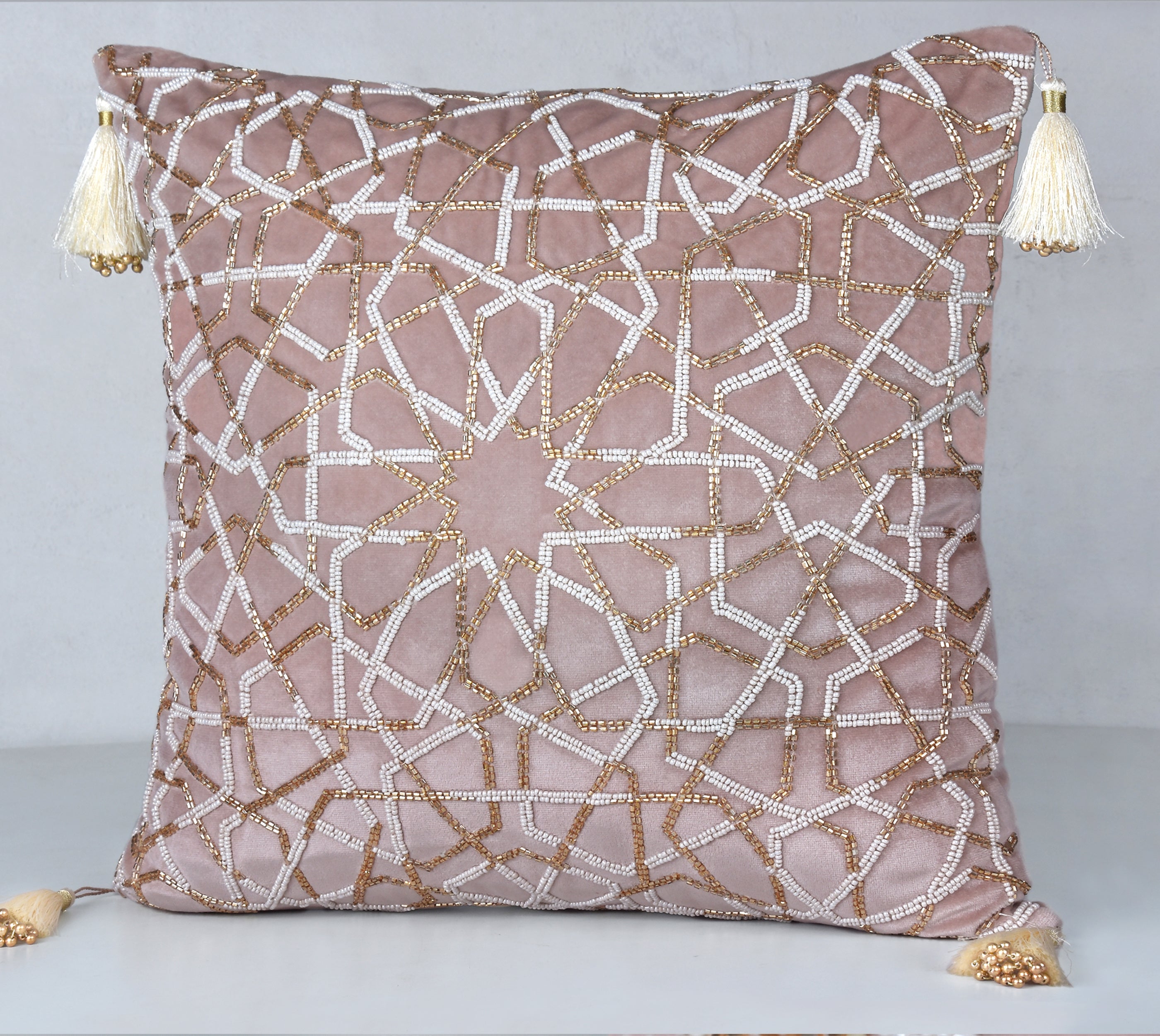 ZENITH Pink Velvet Cushion Cover