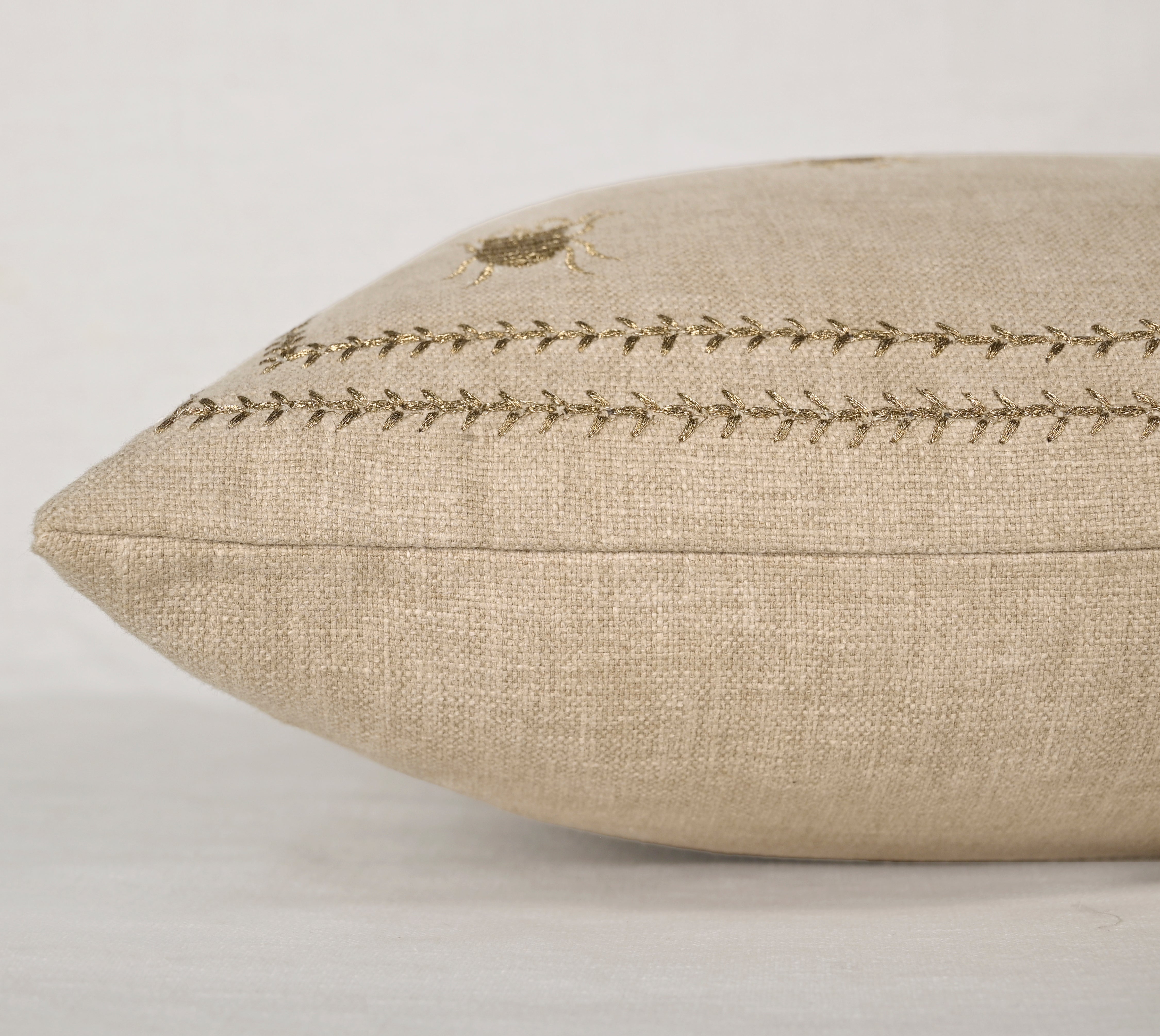 ROSA Beige Cotton Cushion Cover