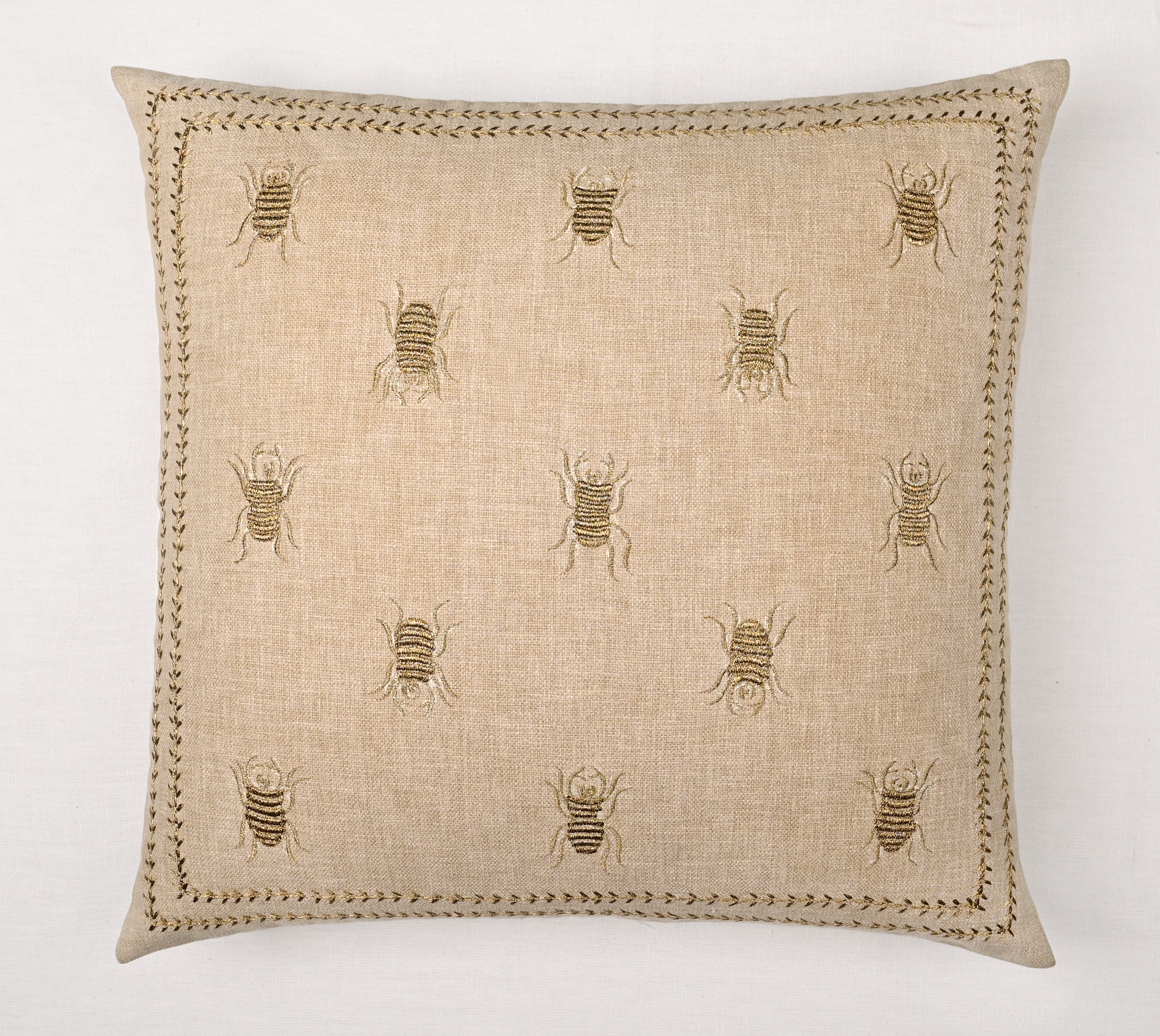 ROSA Beige Cotton Cushion Cover