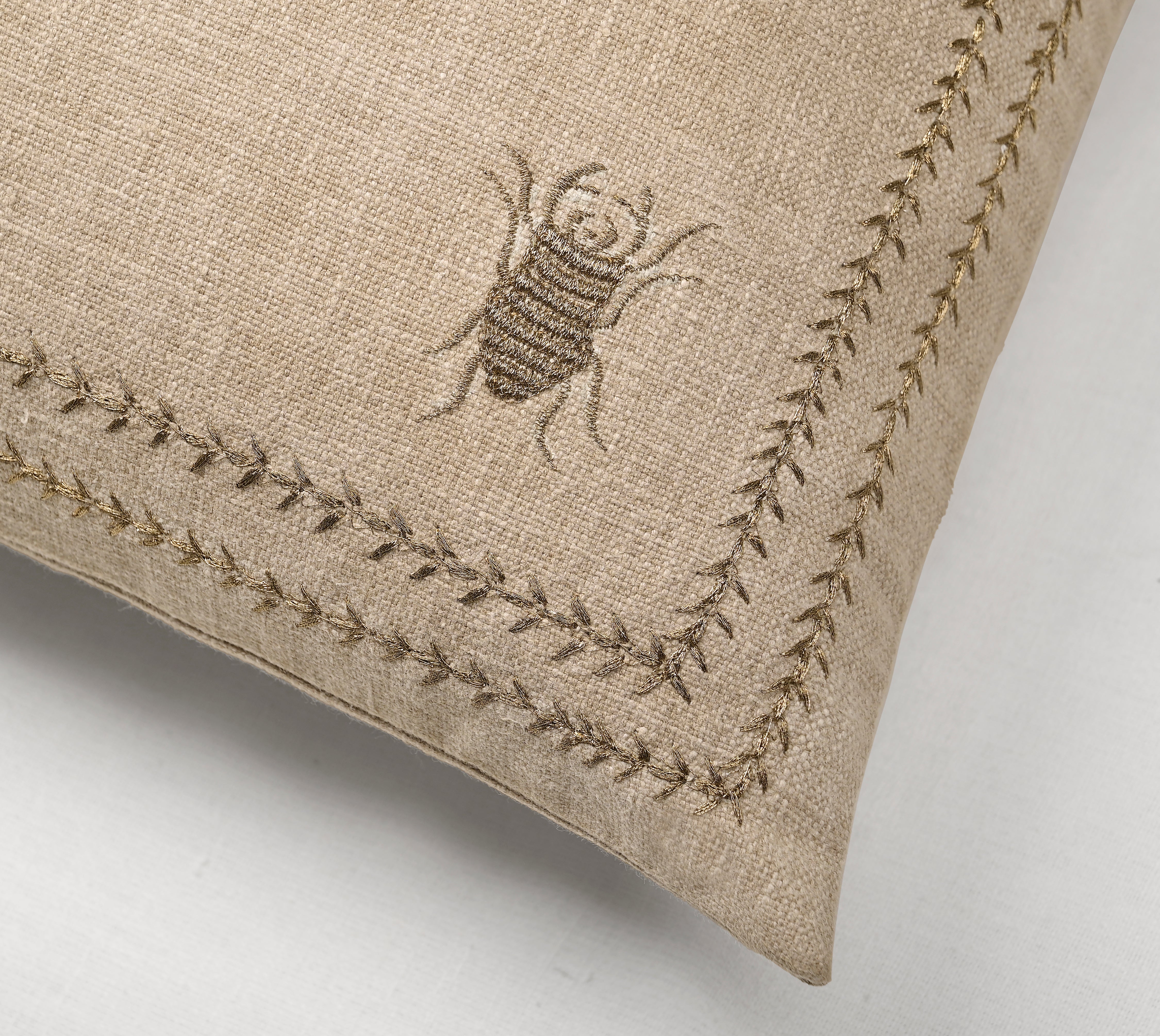 ROSA Beige Cotton Cushion Cover