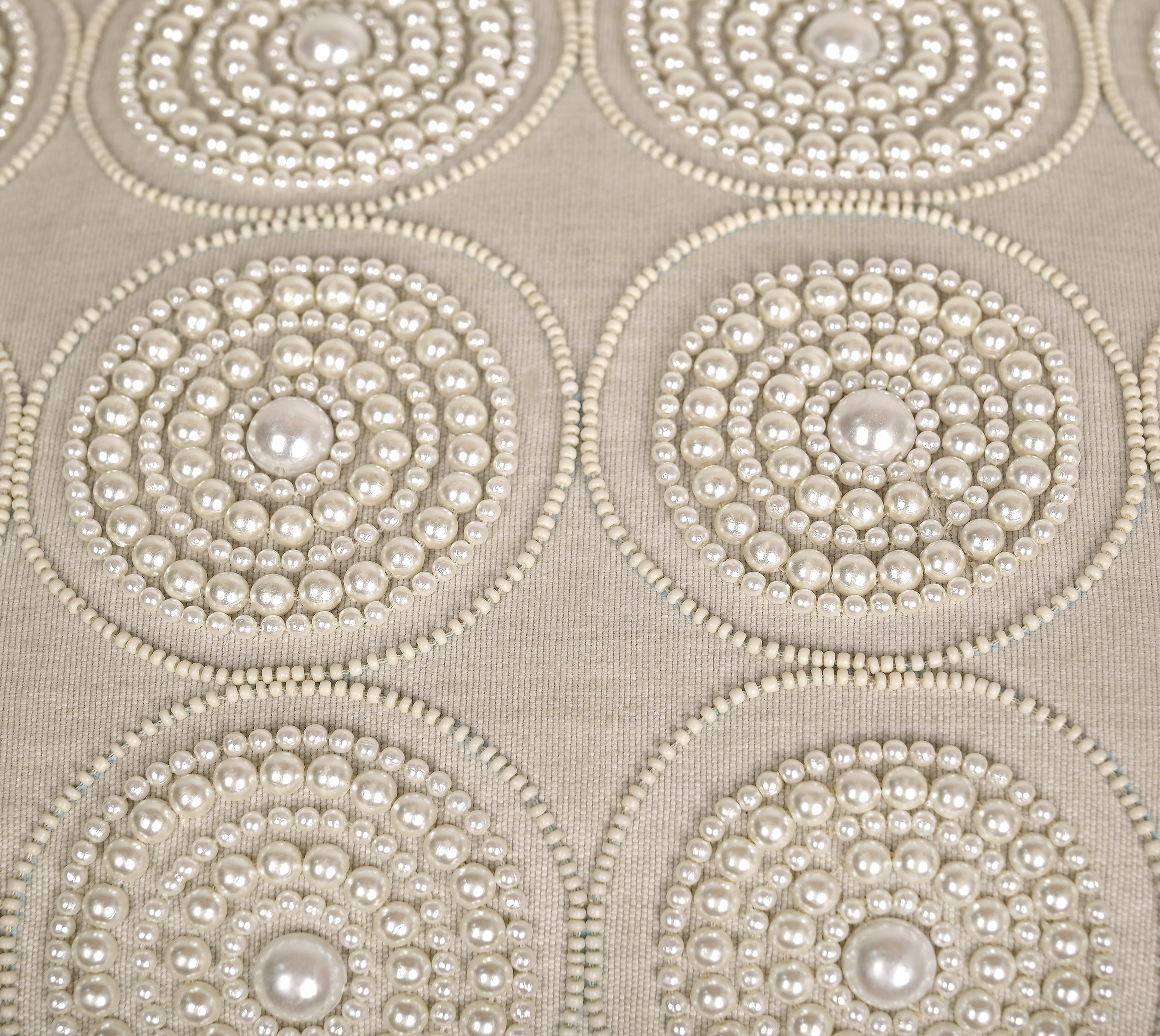 ENAMOR Beaded Cotton Cushion Cover