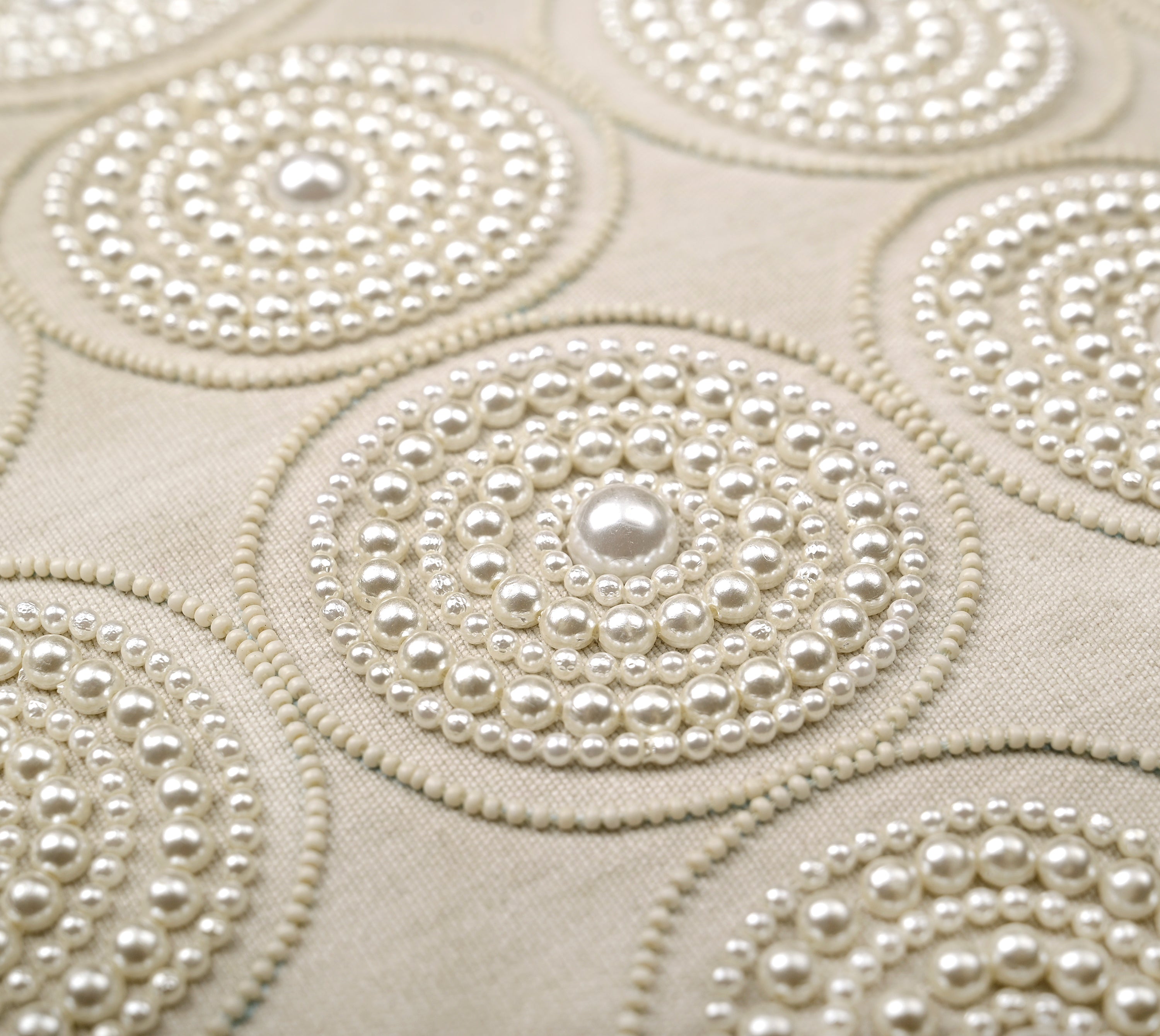 ENAMOR Beaded Cotton Cushion Cover