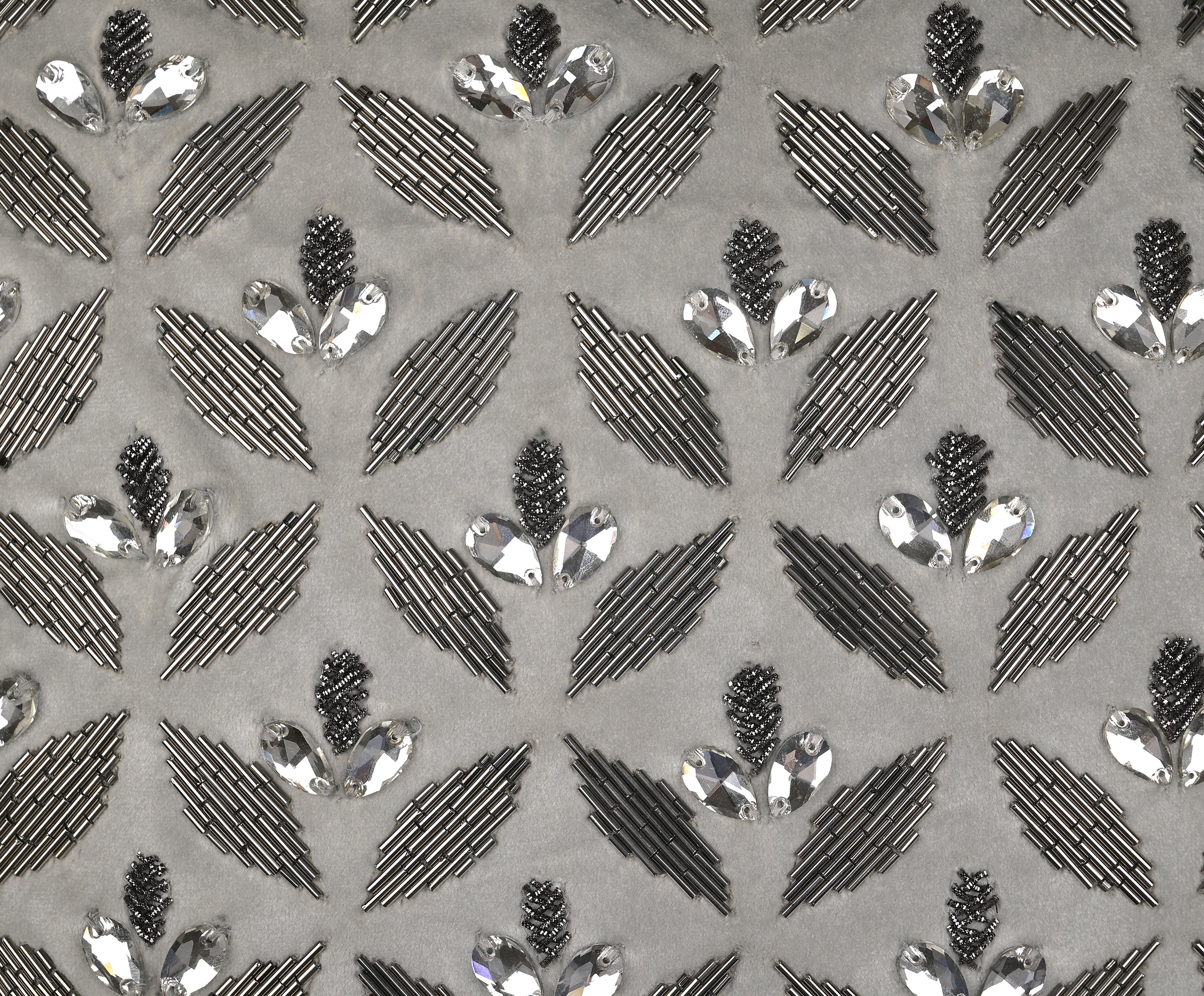 IRIS Grey Velvet Cushion Cover