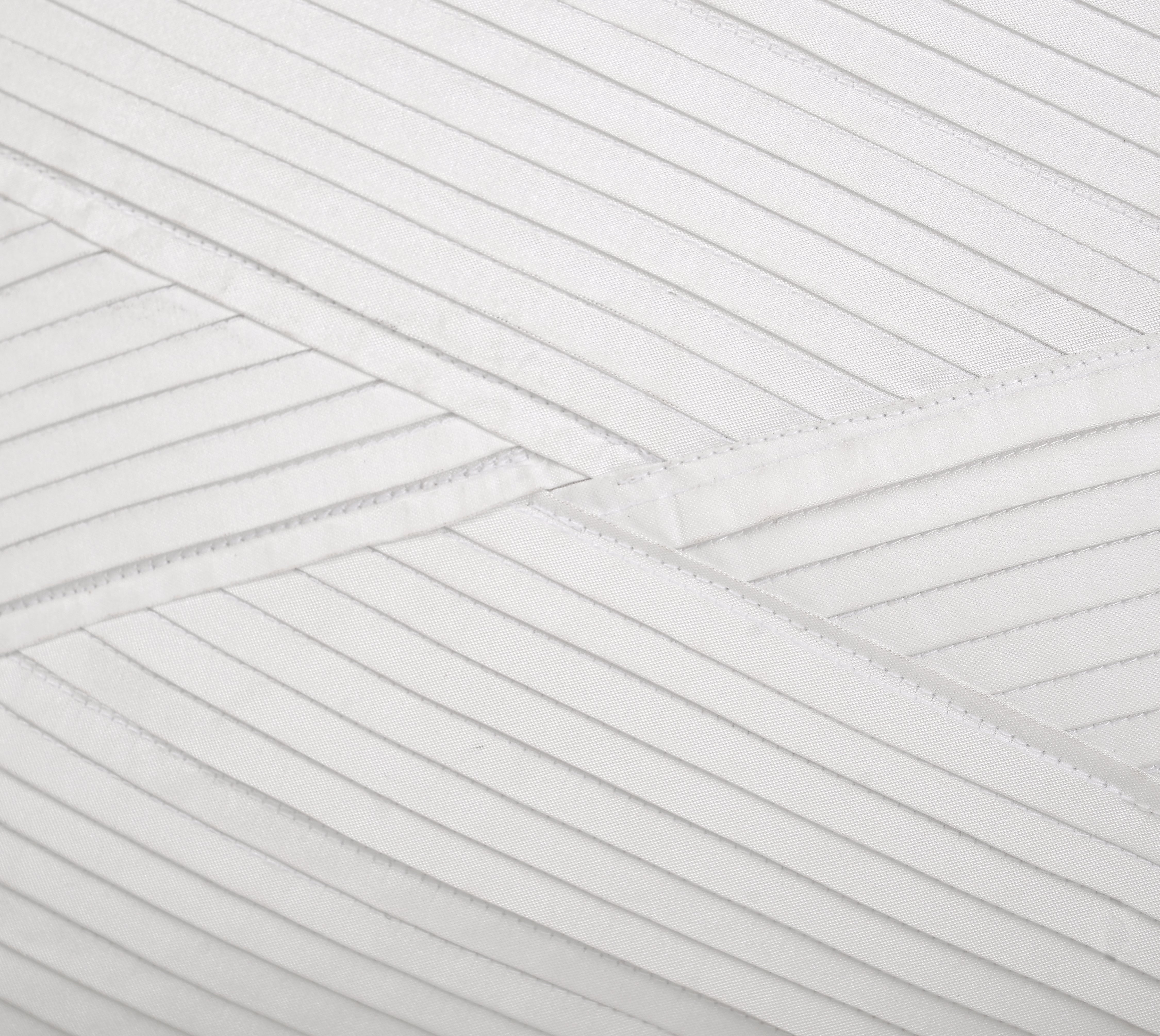 MELANGE White Pleated Cushion Cover