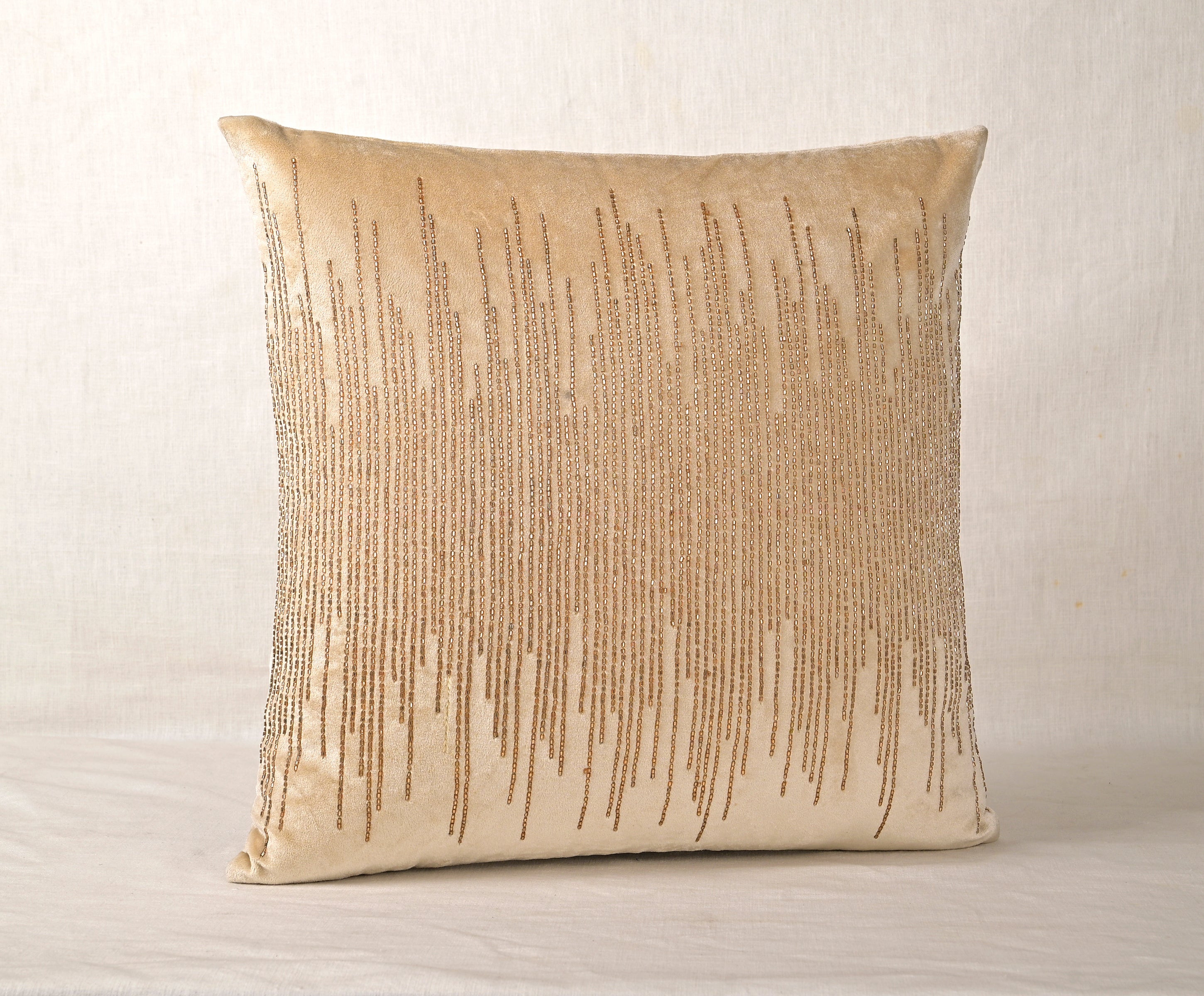 JAVA Ecru Velvet Cushion Cover