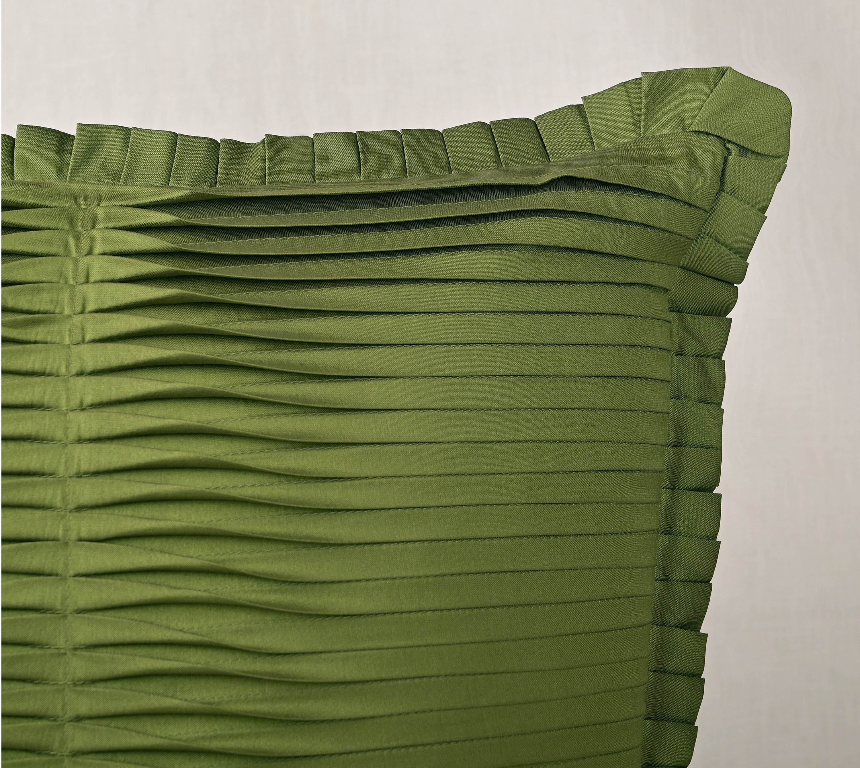 FERN Green Pleated Cushion Cover