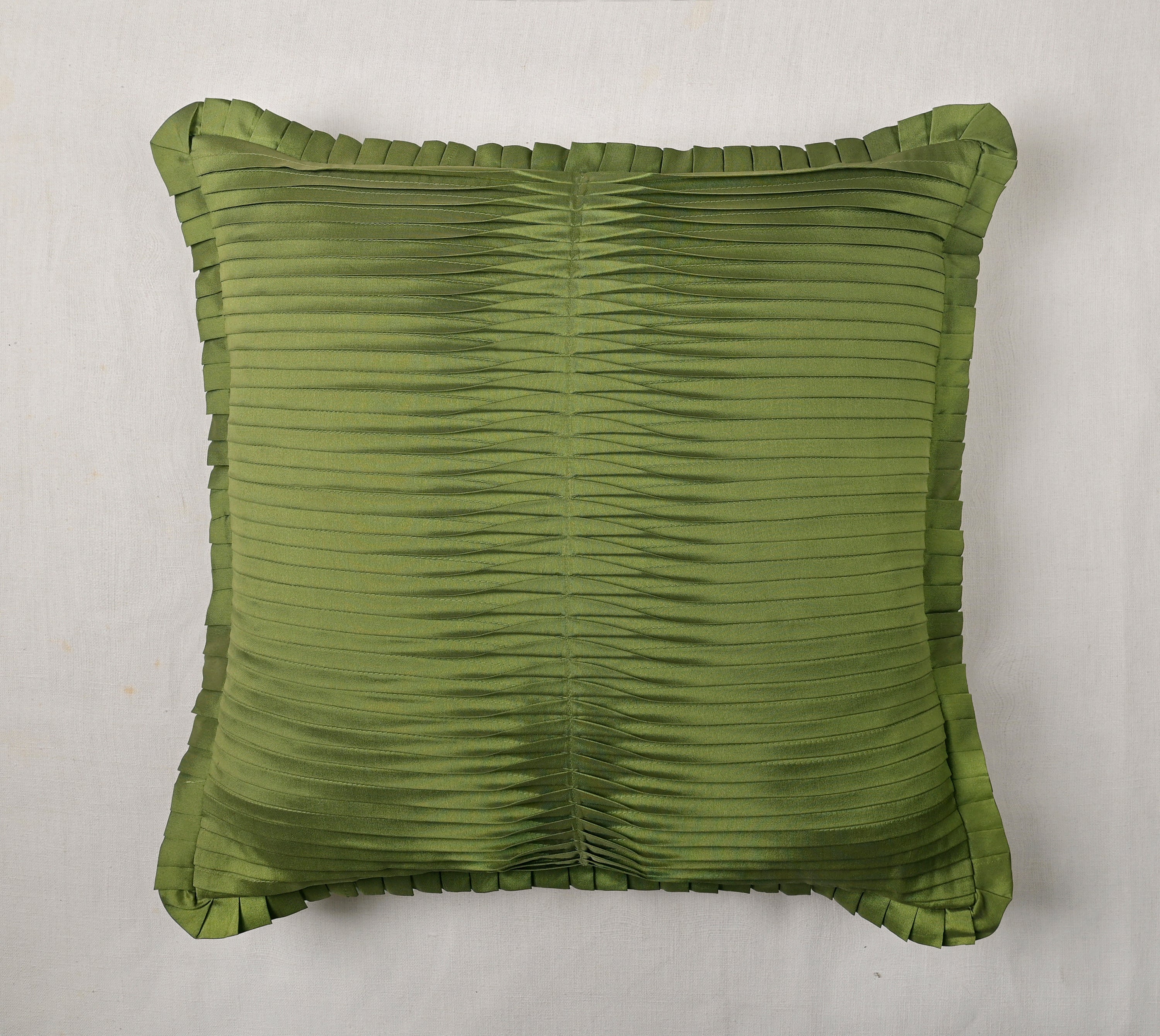 FERN Green Pleated Cushion Cover