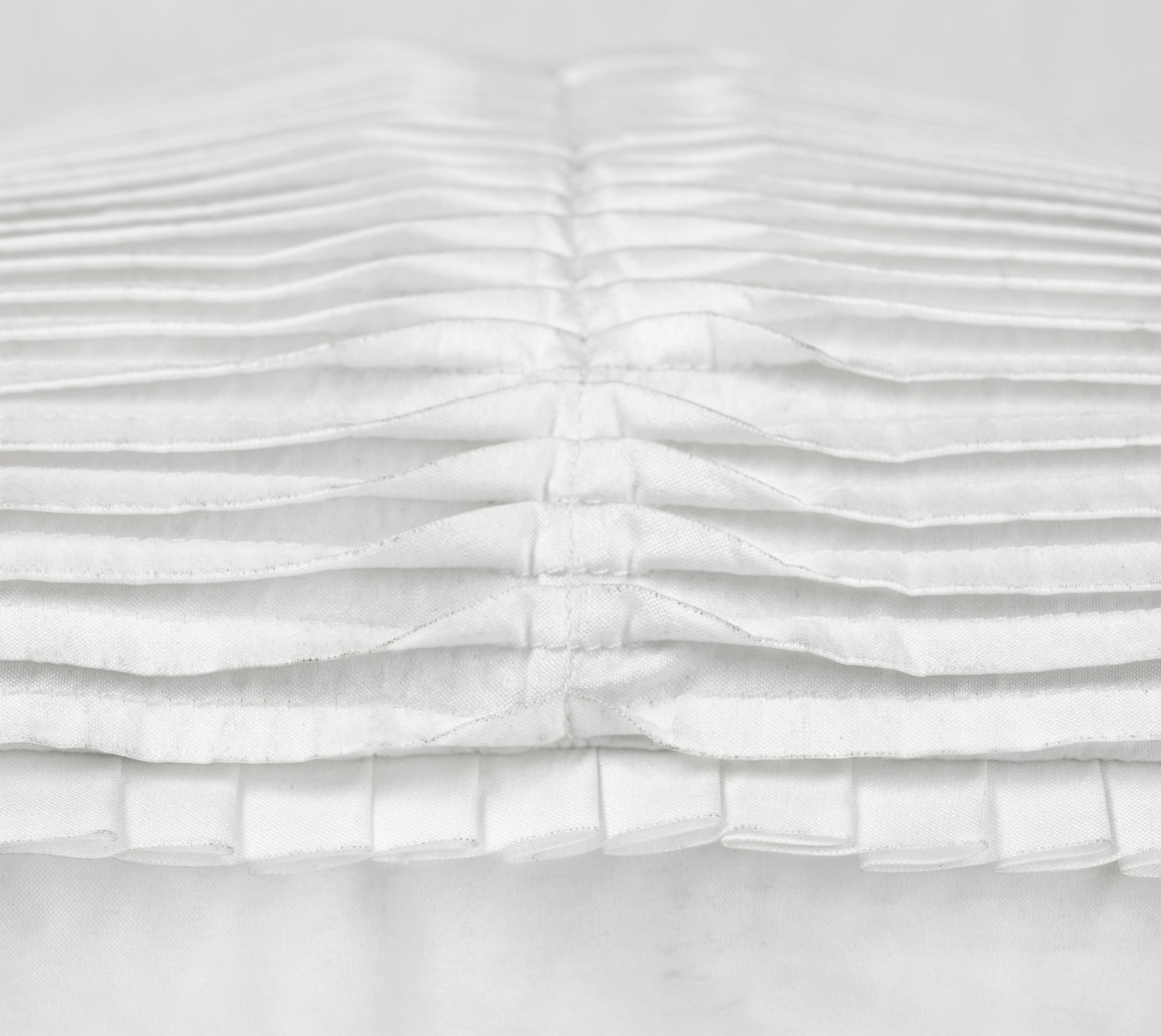 FERN White Pleated Cushion Cover
