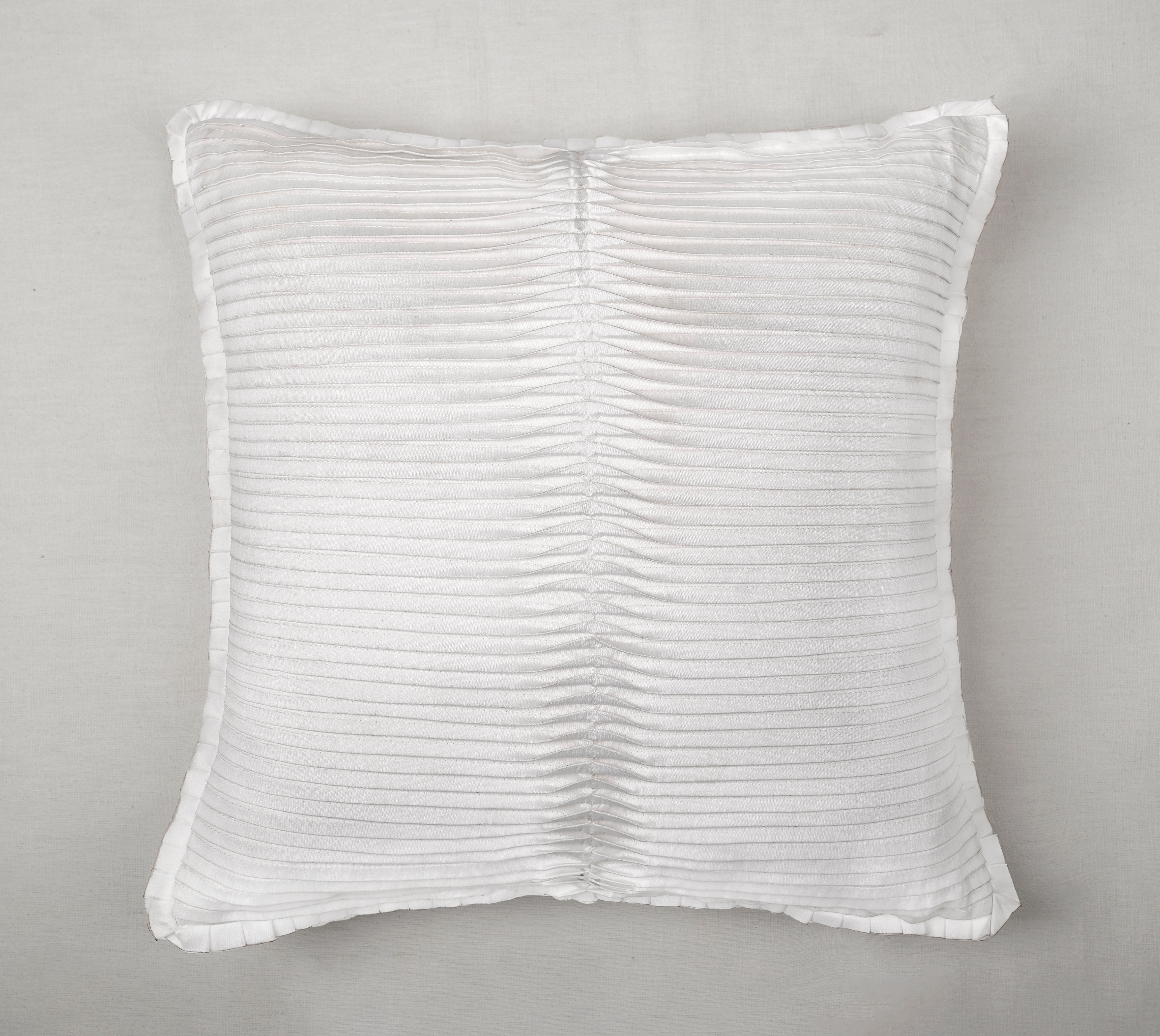 FERN White Pleated Cushion Cover
