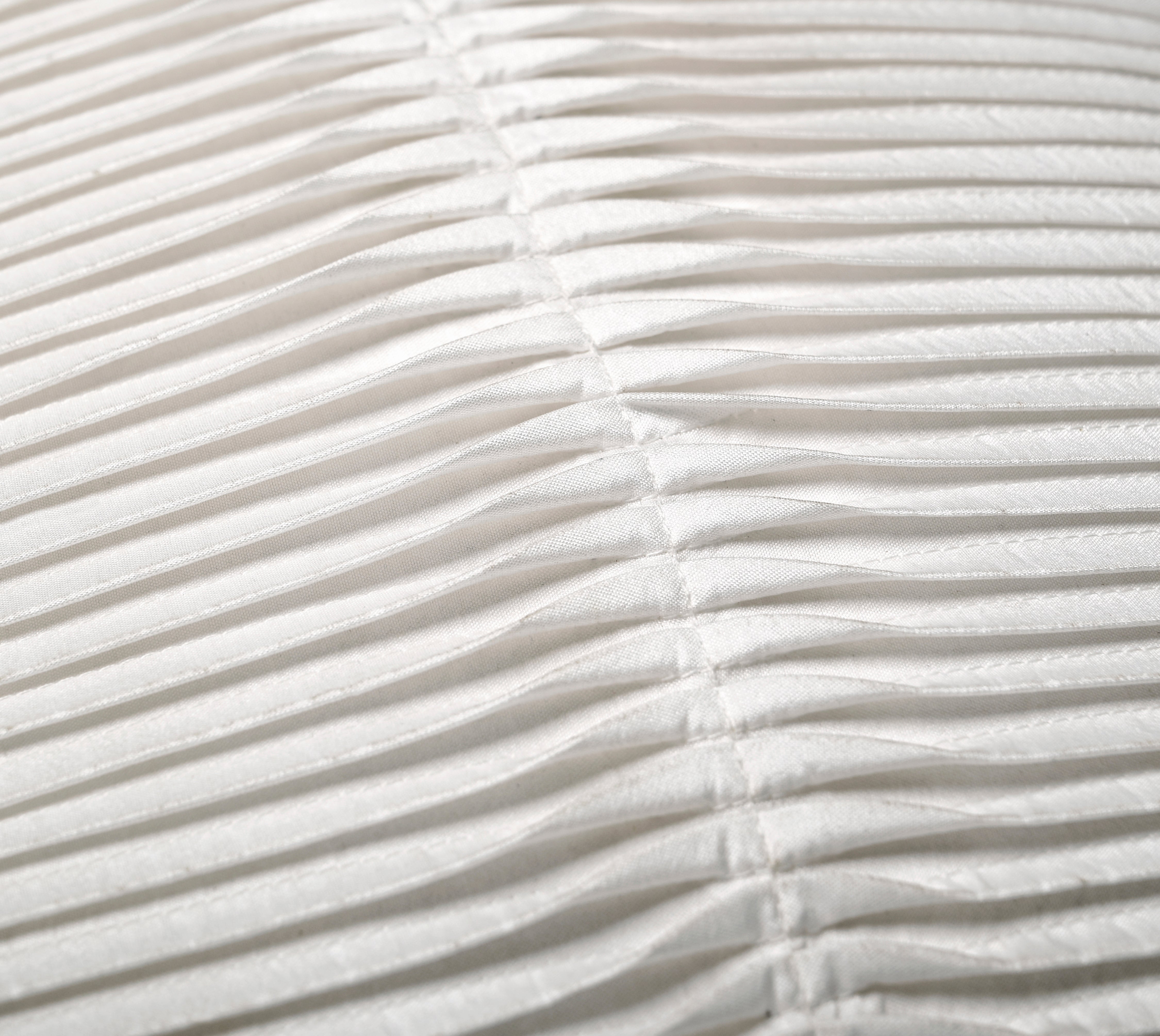 FERN White Pleated Cushion Cover