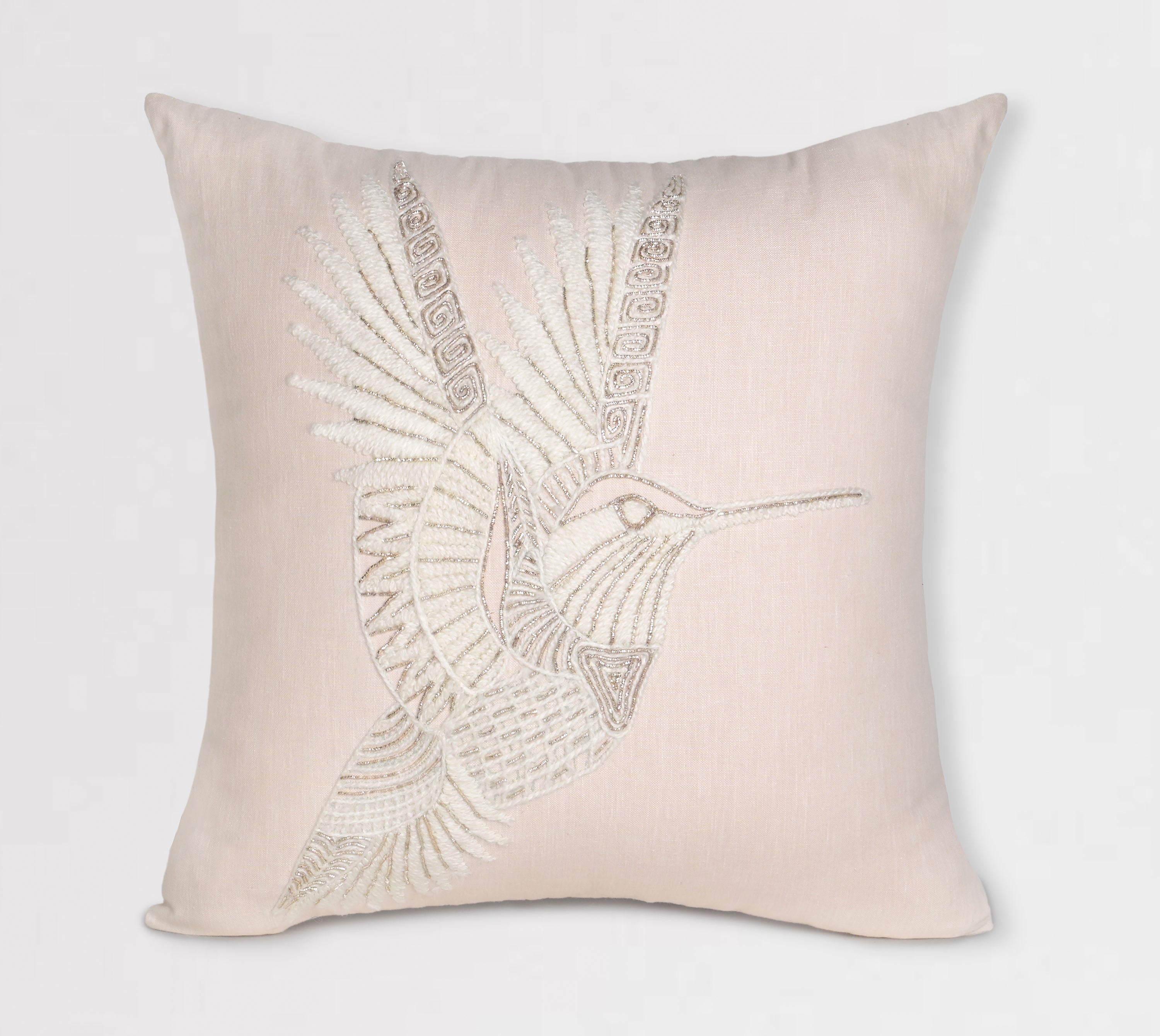 PALASH Peach Linen Cushion Cover