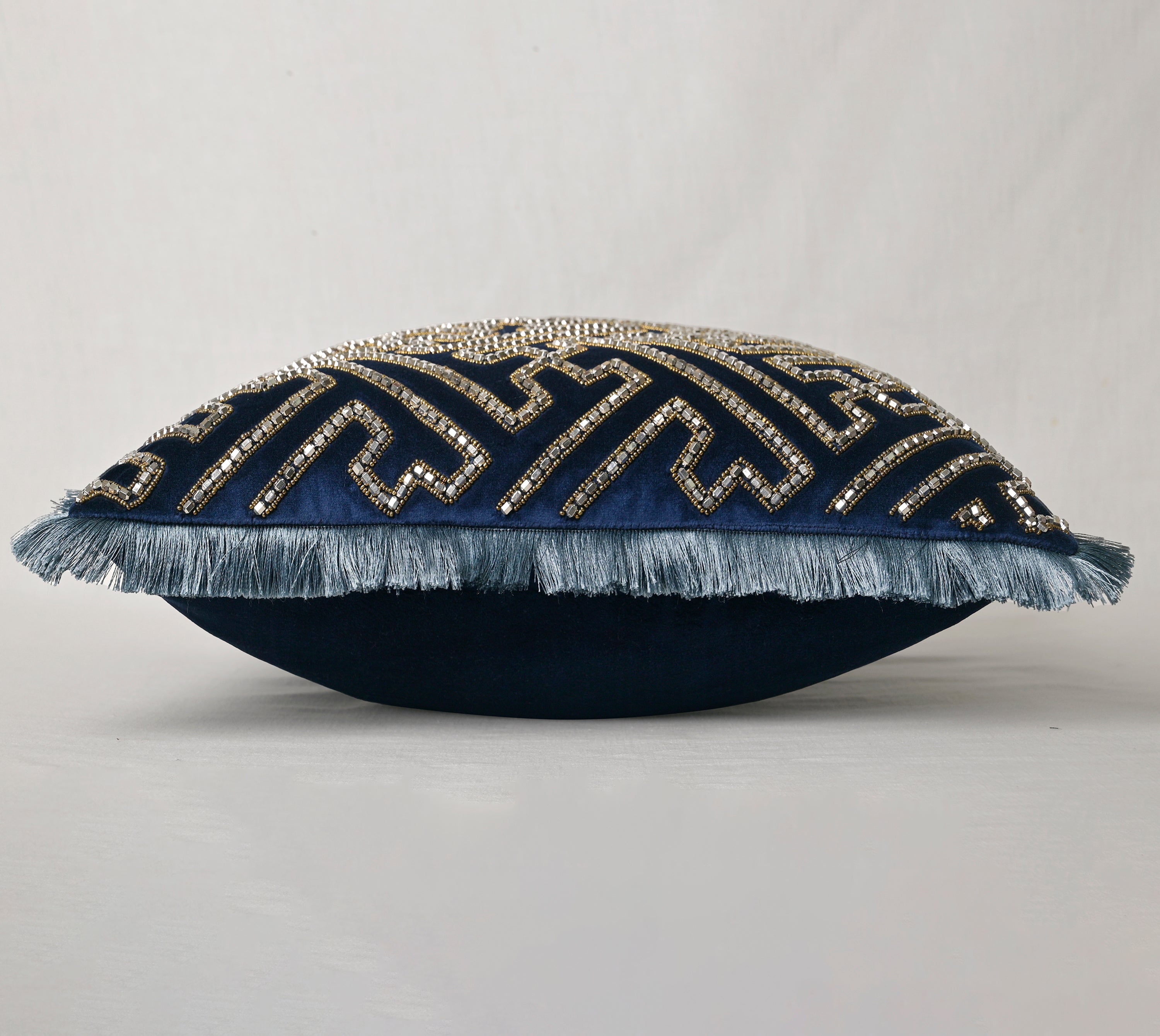 PATINA Navy Blue Velvet Cushion Cover