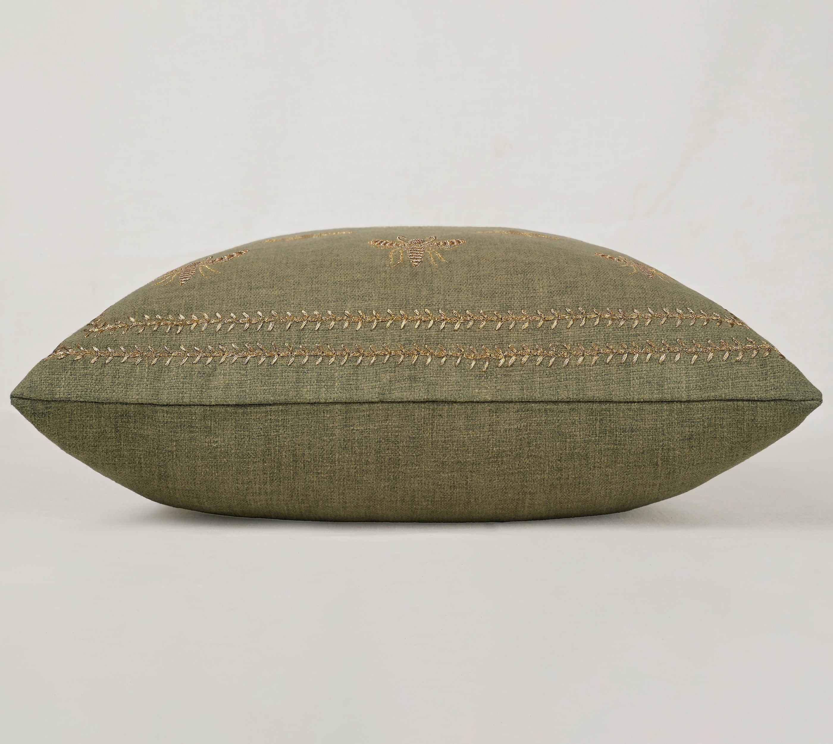 ROSA Sap Green Cotton Cushion cover