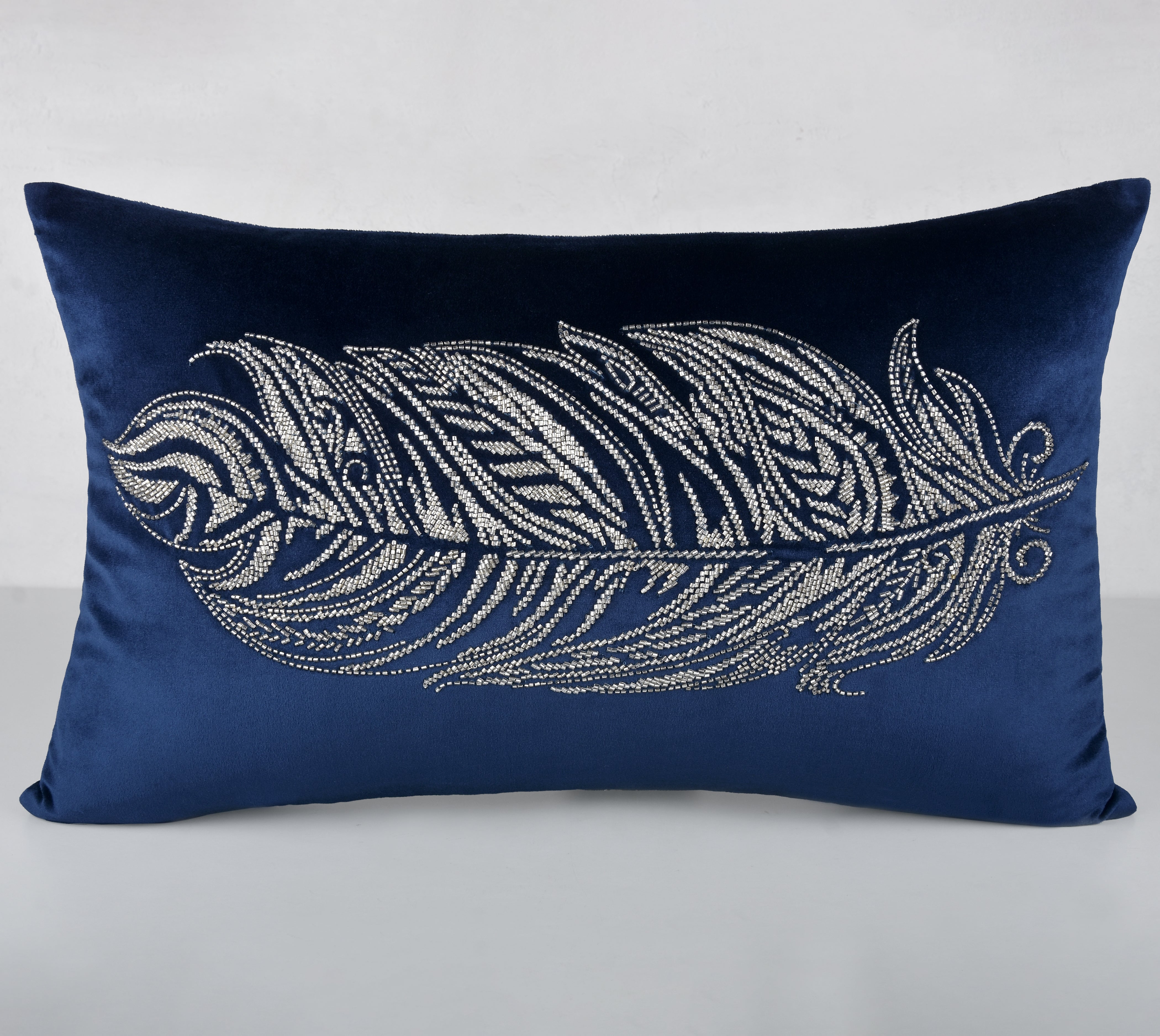 ORION Navy Blue Velvet Cushion Cover
