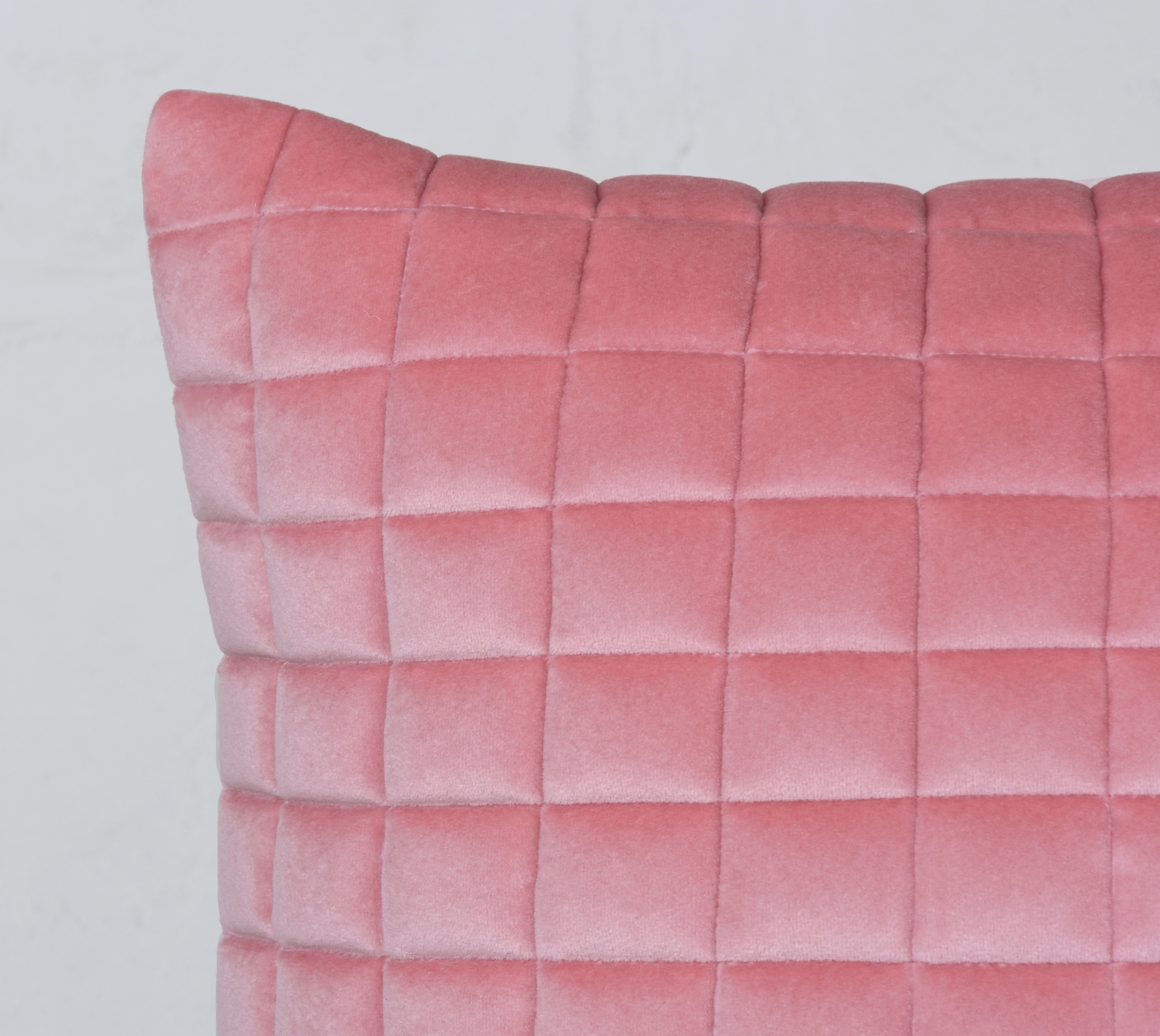 MATRIX Pink Quilted Velvet Cushion Cover