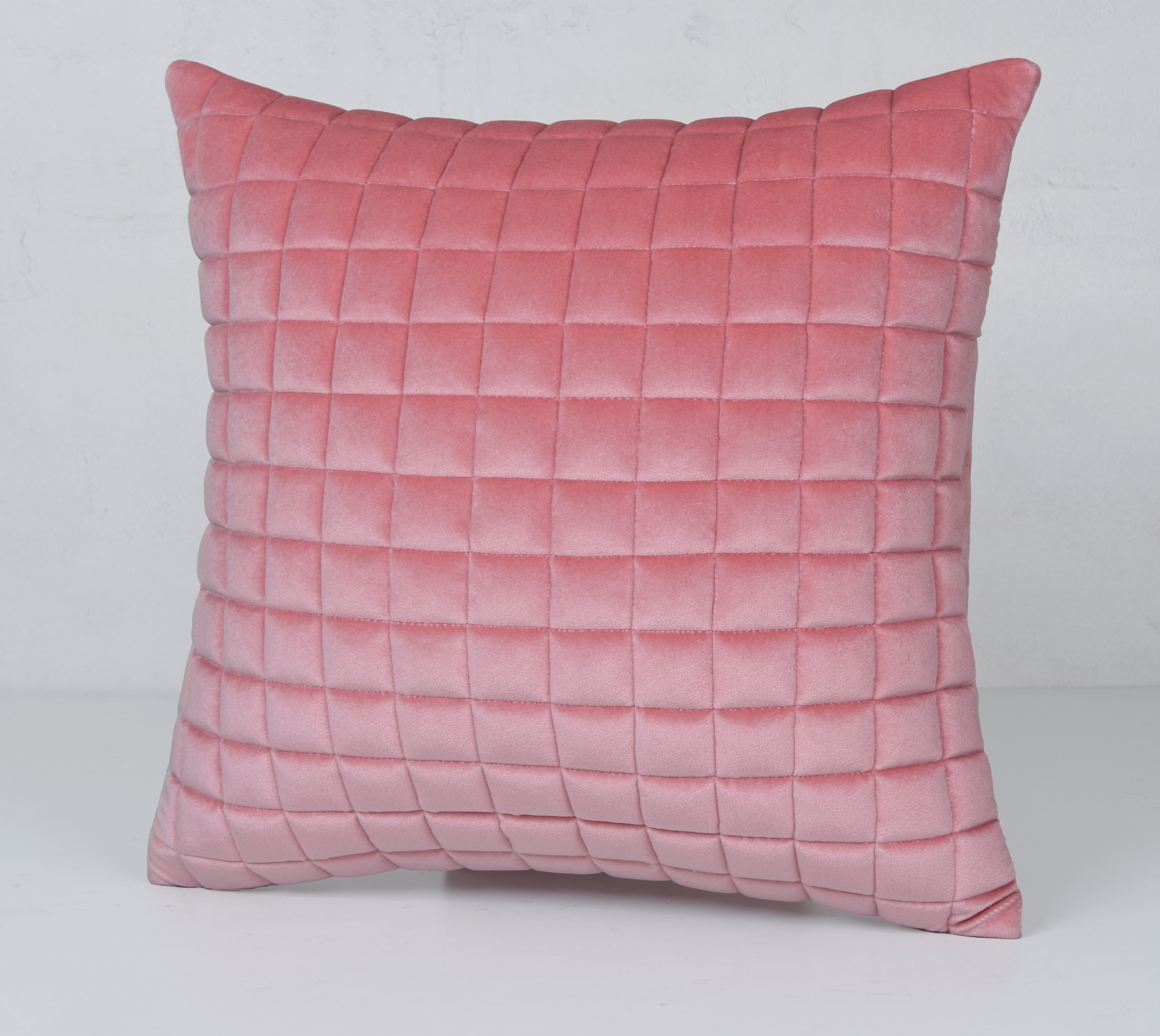 MATRIX Pink Quilted Velvet Cushion Cover