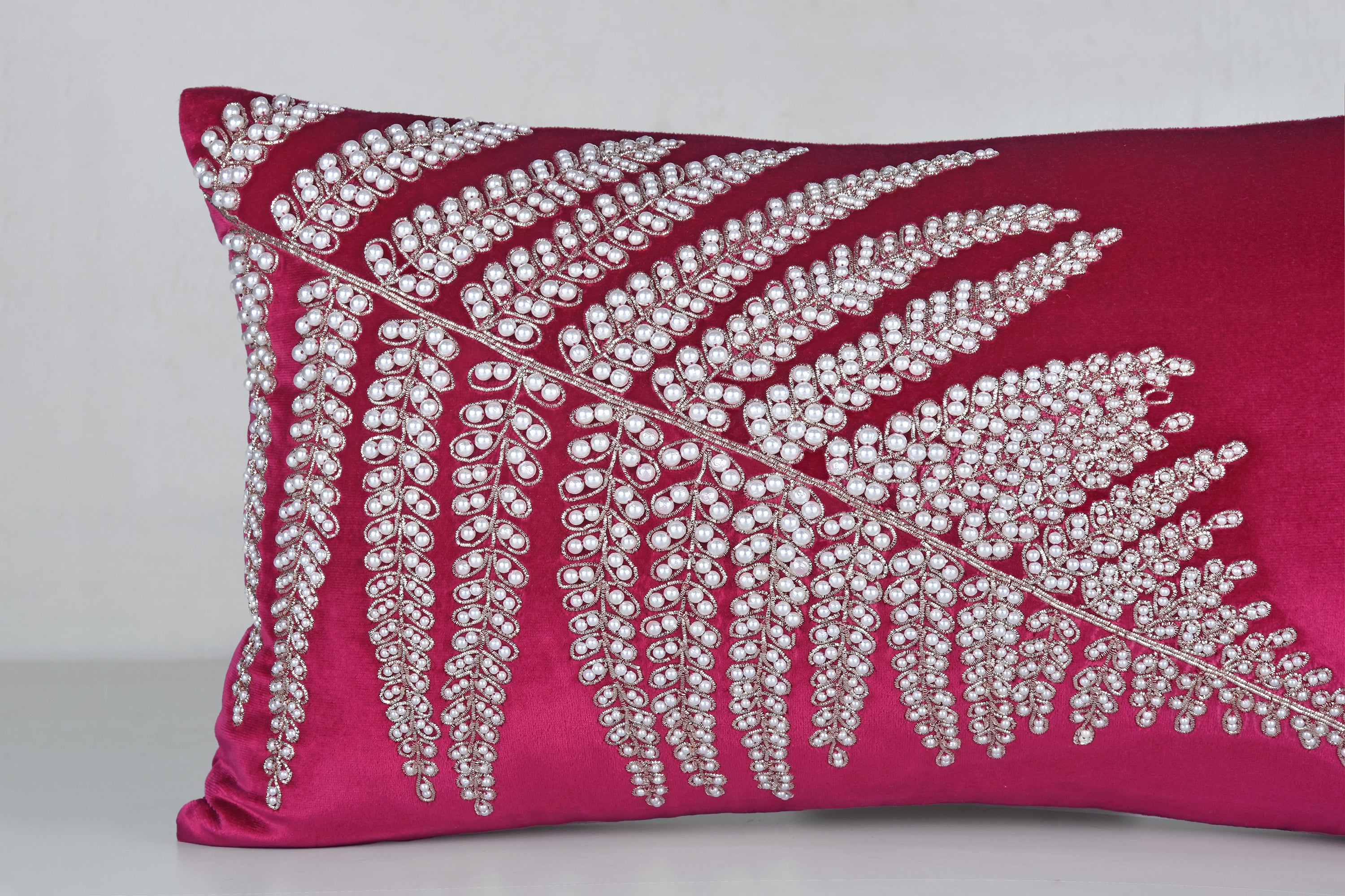 CORDELIA Magenta Velvet Cushion Cover