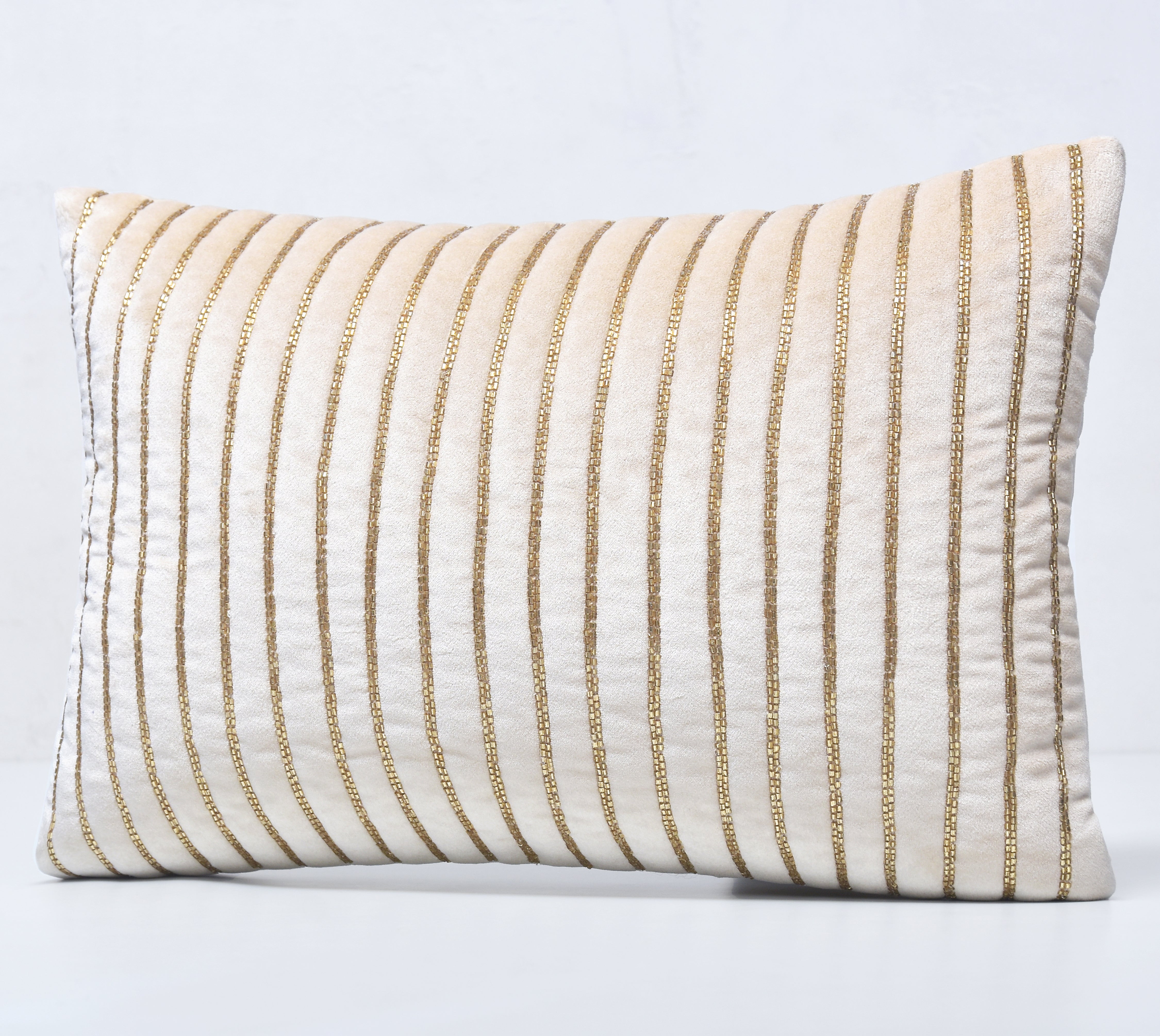 SAMARA Ecru Velevt Cushion Cover