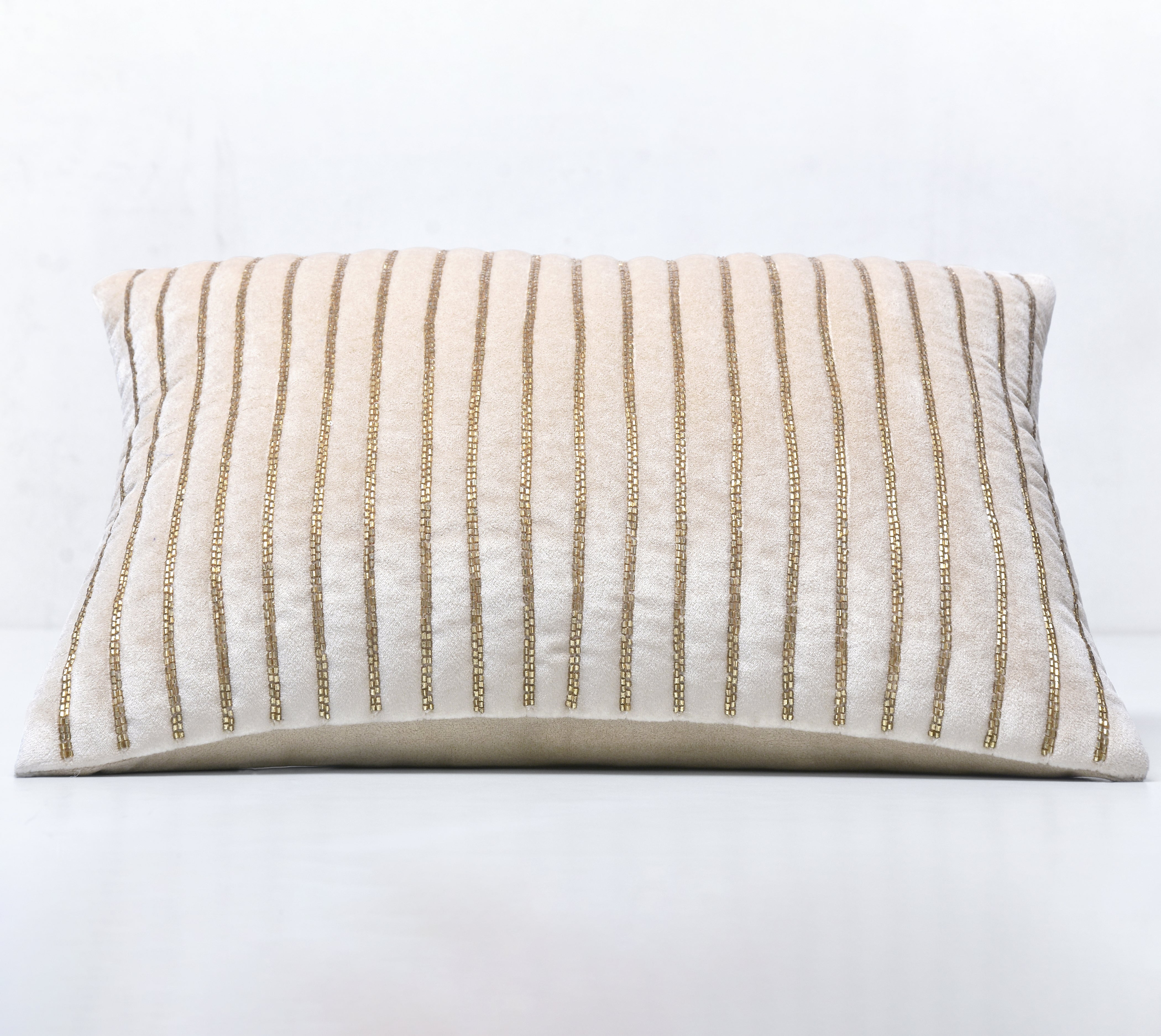 SAMARA Ecru Velevt Cushion Cover