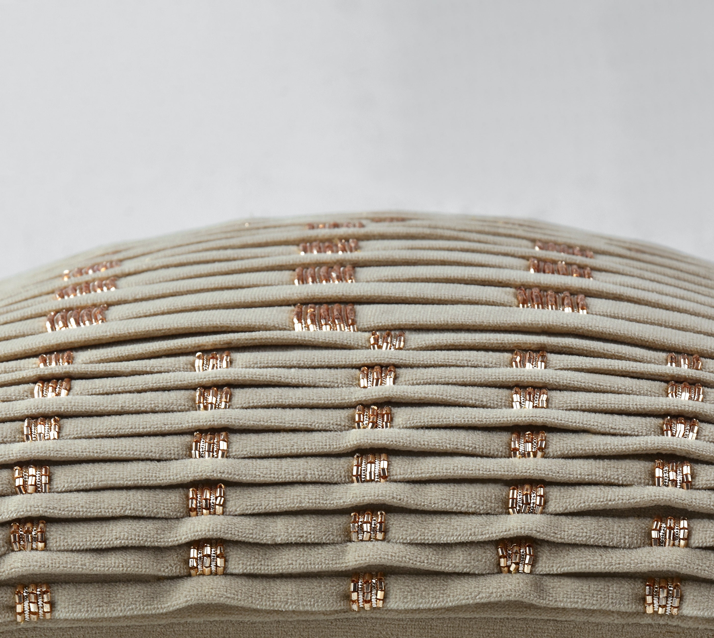 NOVA Gold Pleated Velvet Cushion Cover
