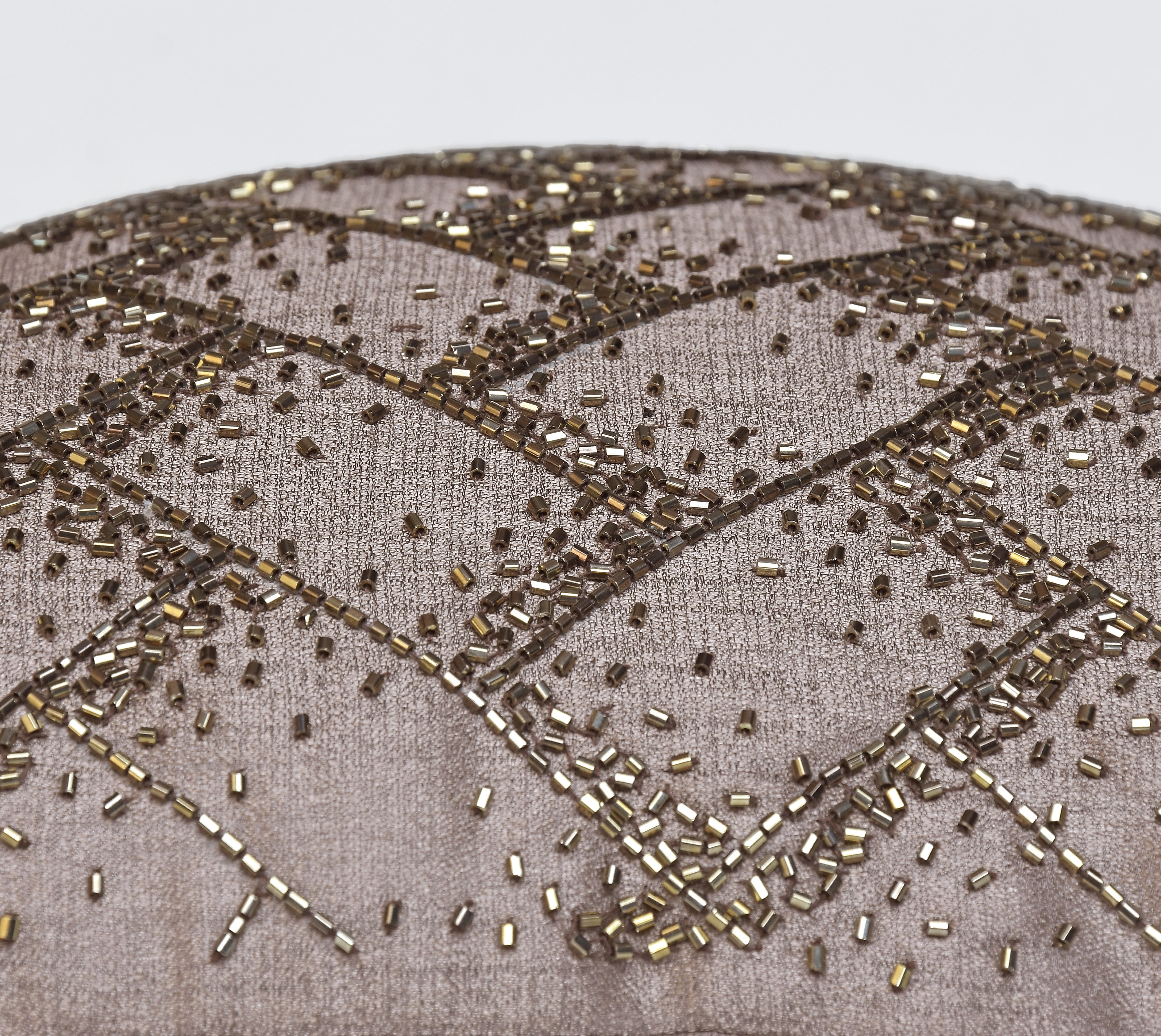 MIDAS Brown Beaded Cushion Cover
