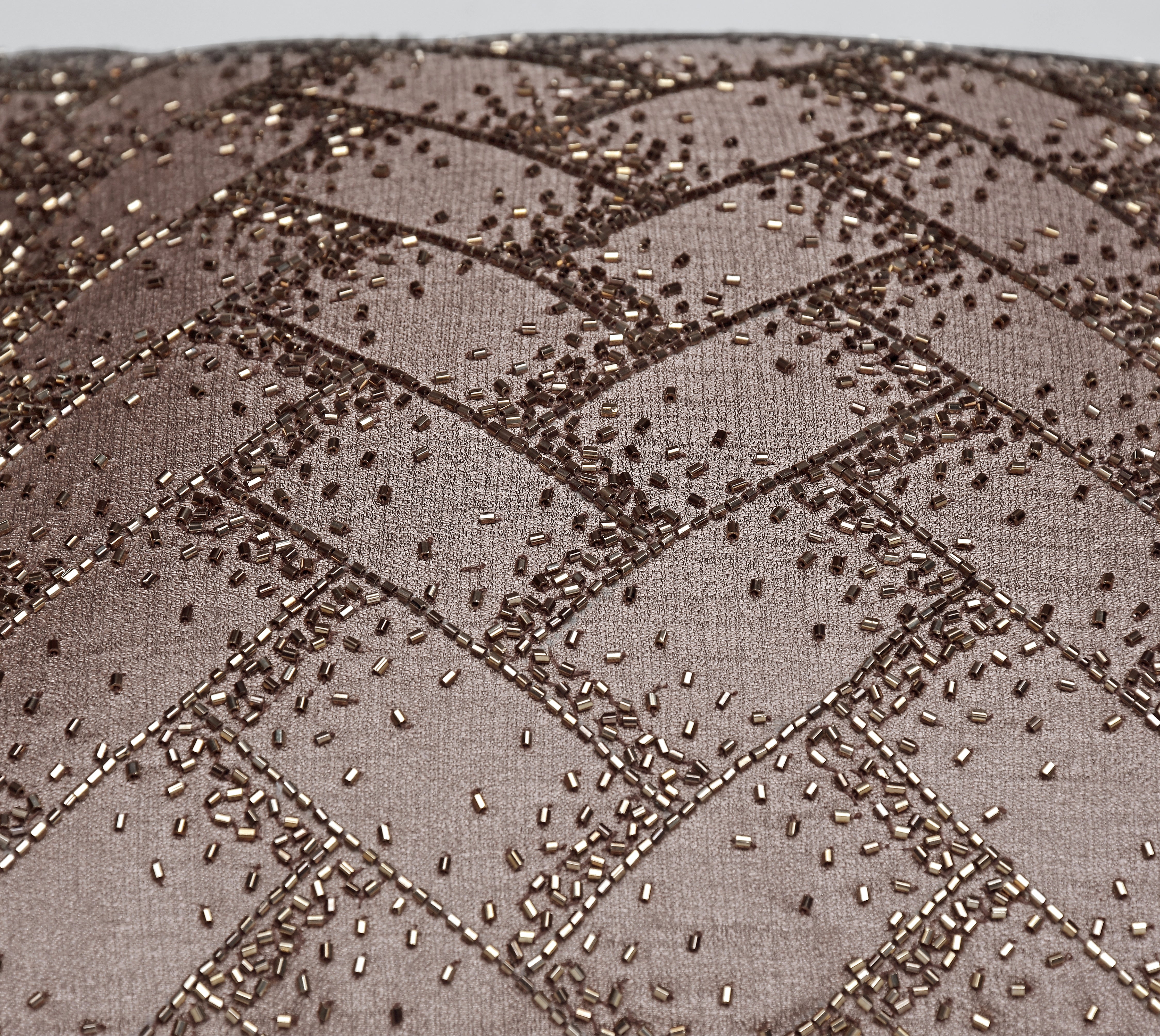 MIDAS Brown Beaded Cushion Cover