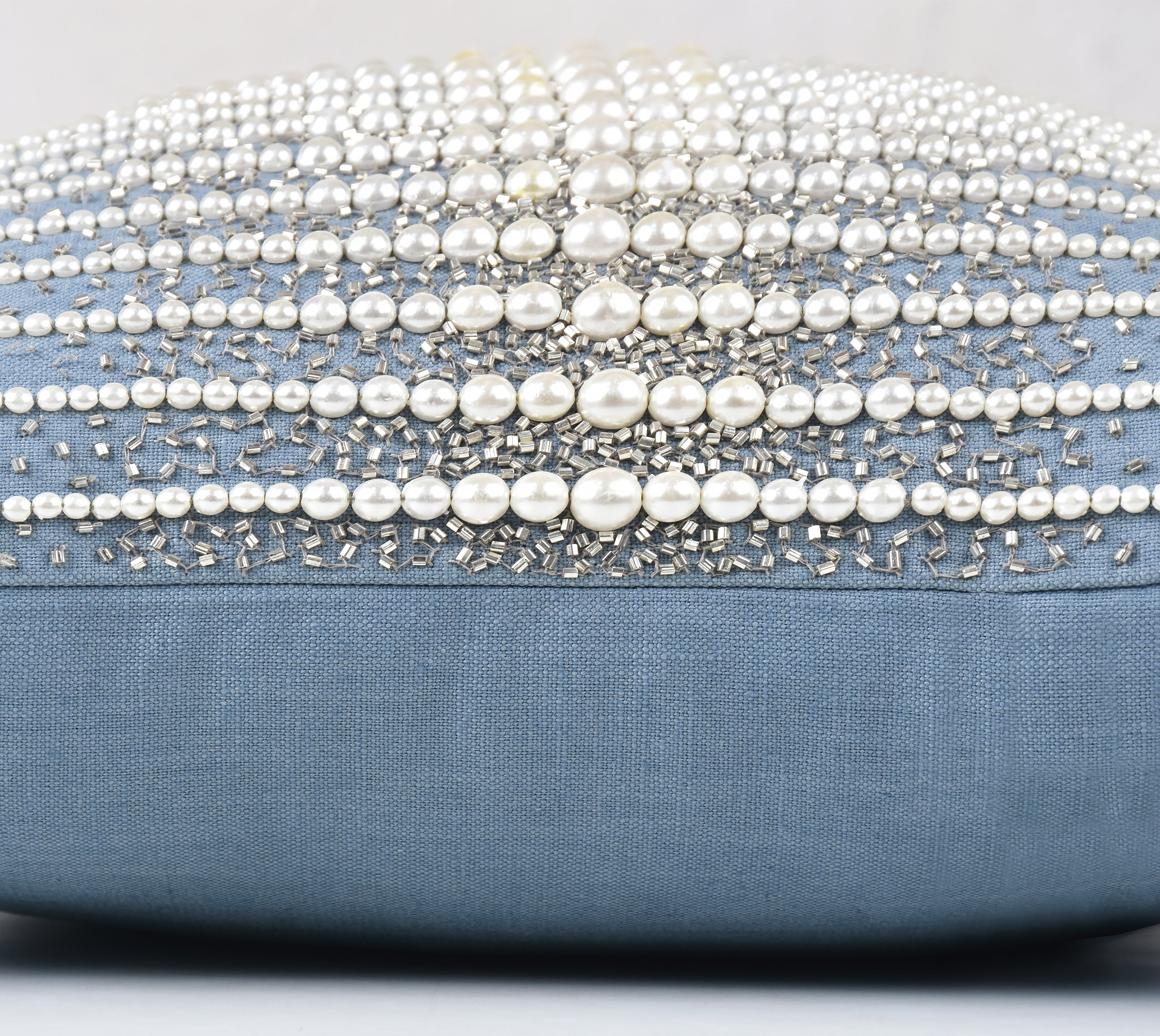 CONFETTI Blue Linen Cushion Cover