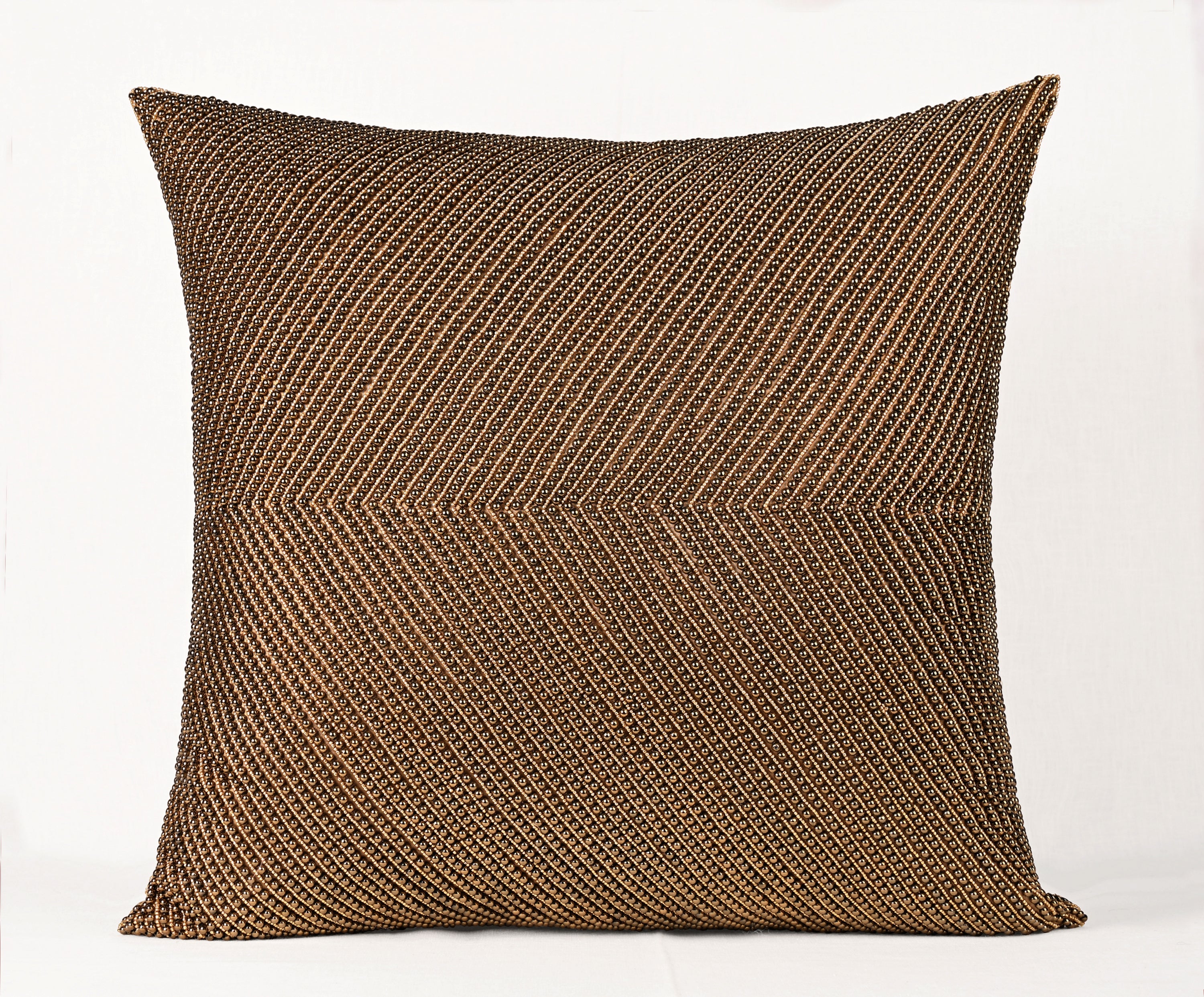 CAPIZ Gold Beaded Cushion Cover