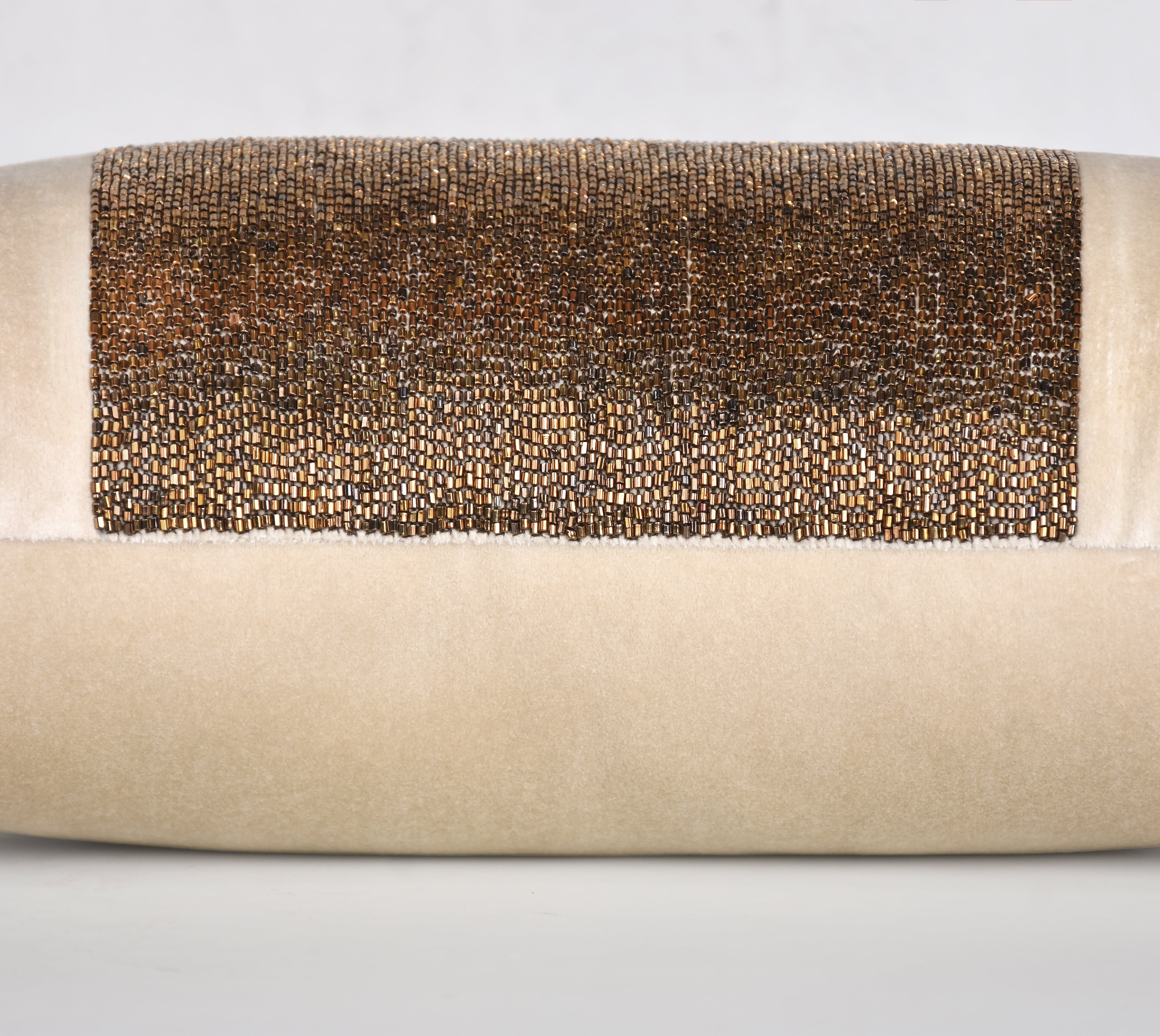 MIDAS Ecru Velvet Cushion cover