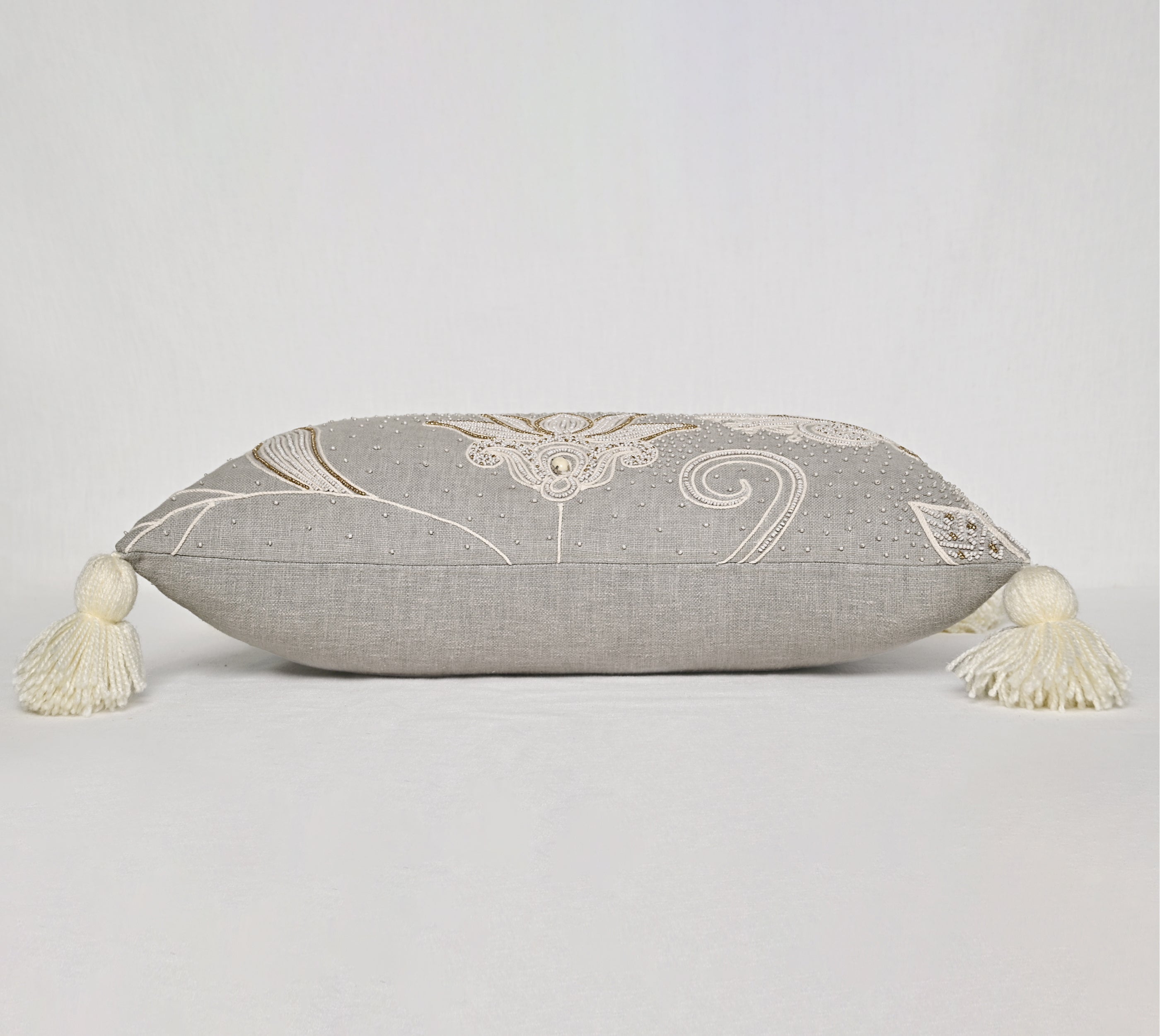 REGENT Grey Cotton Cushion Cover