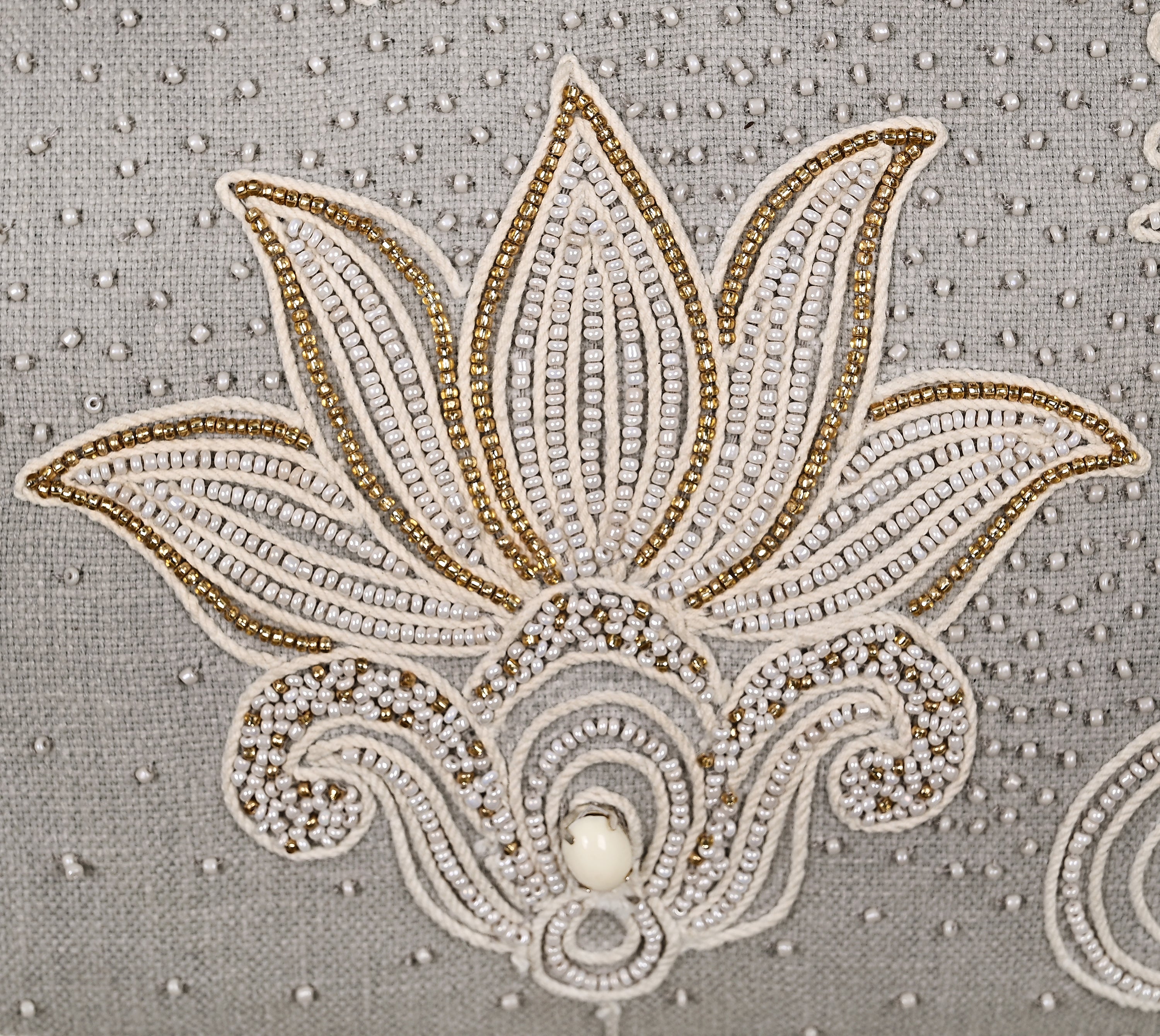 REGENT Grey Cotton Cushion Cover