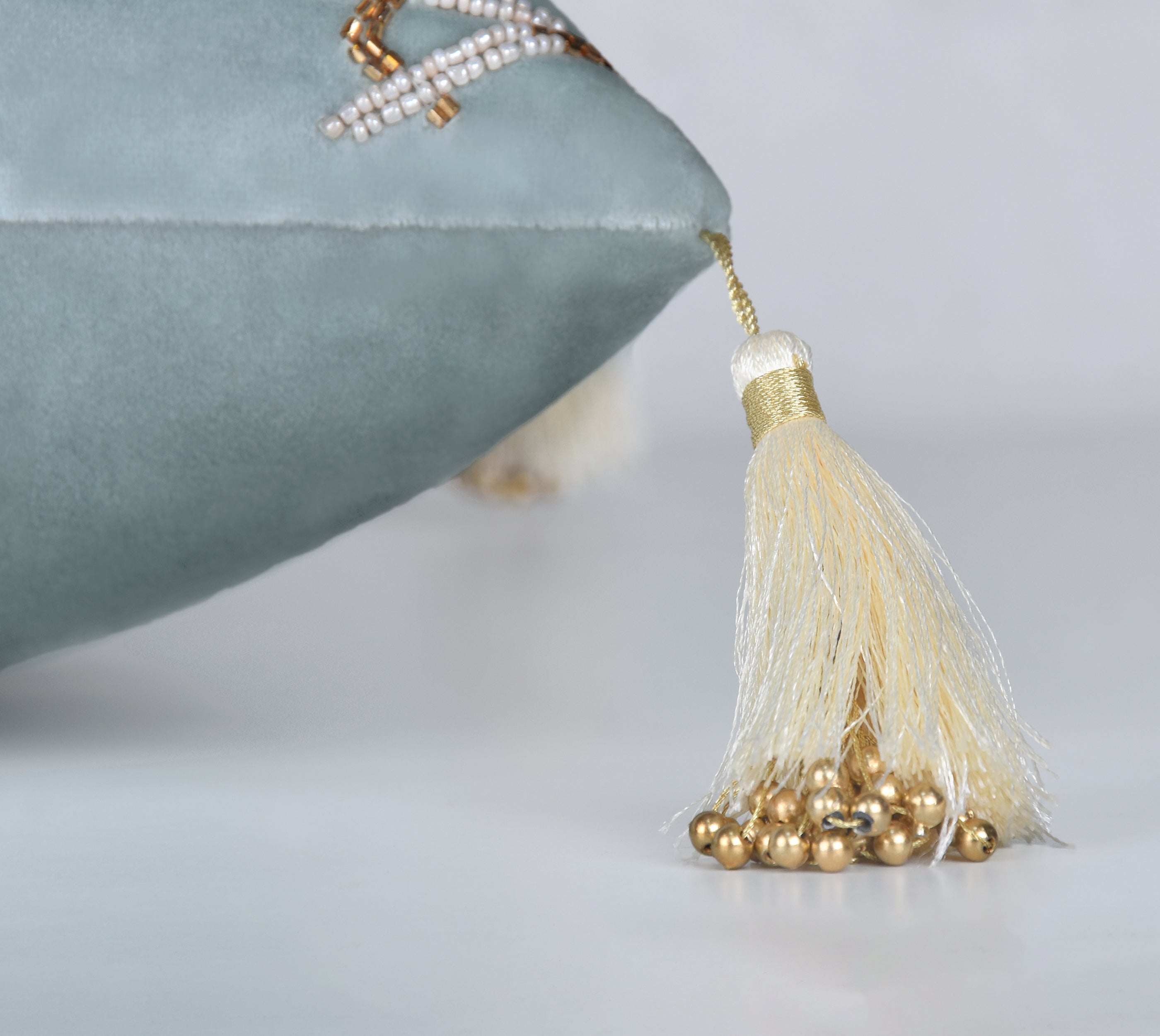 ZENITH Light Blue Velvet Cushion cover