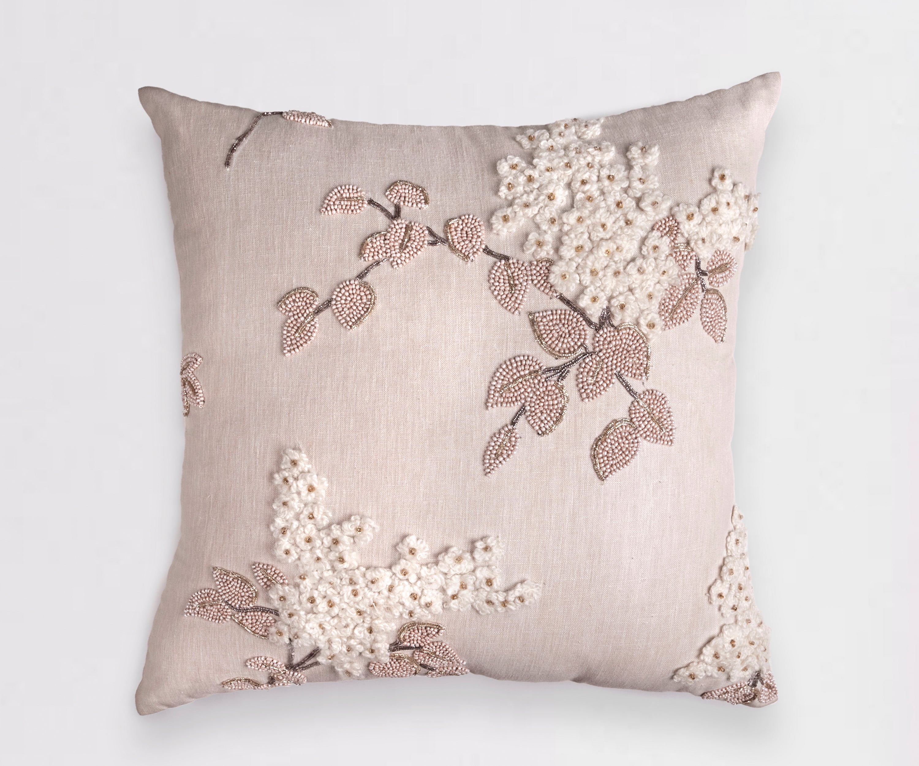 ISABELLA Light Beige Linen Cushion Cover