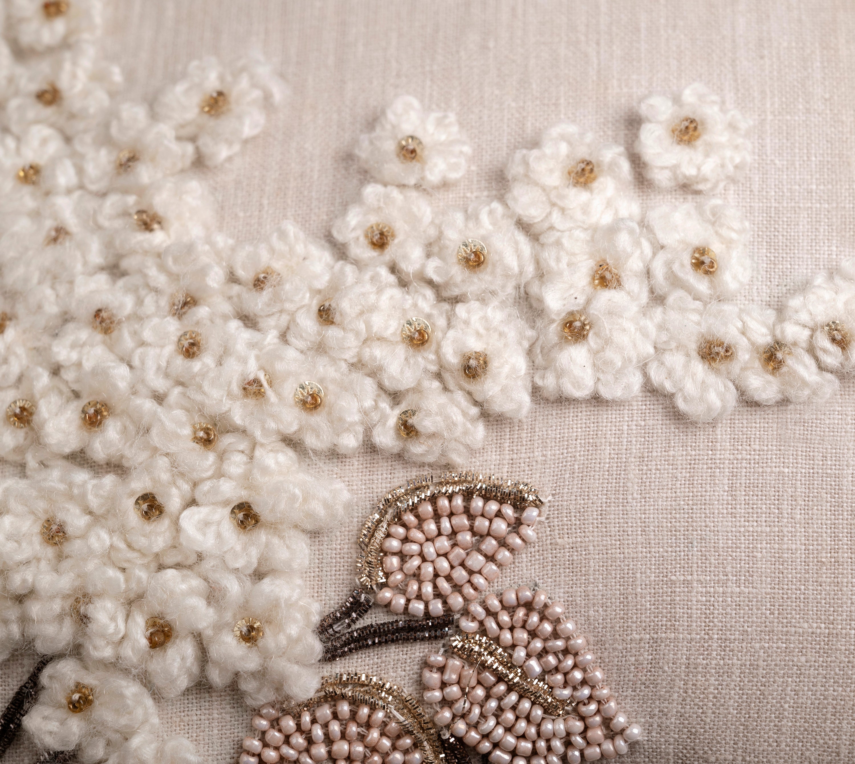 ISABELLA Light Beige Linen Cushion Cover