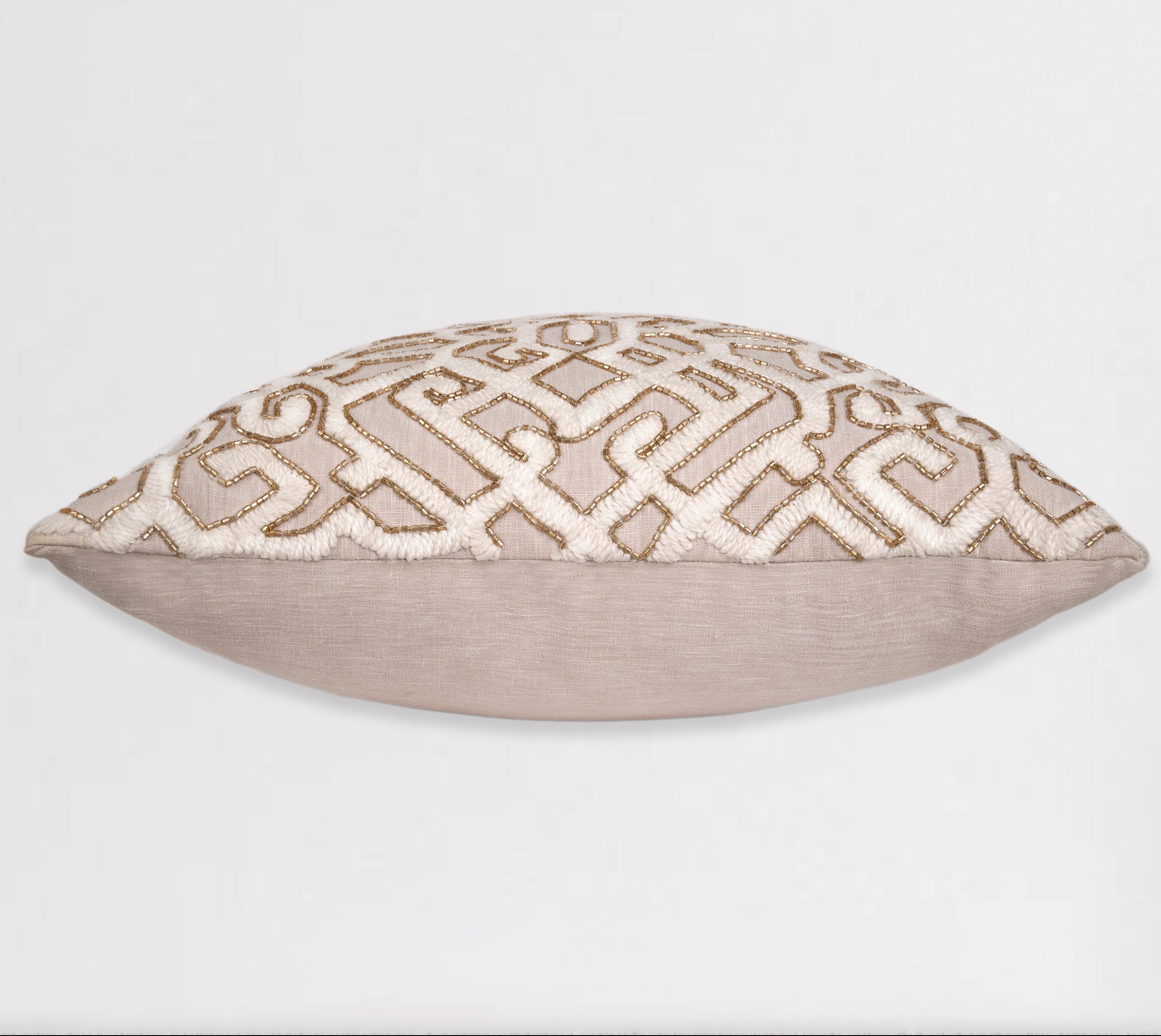 ISABELLA Beige Linen Cushion Cover