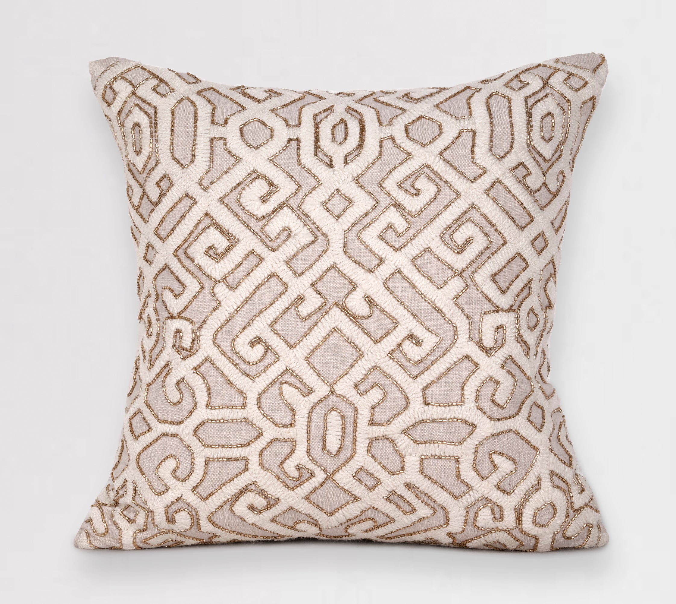 ISABELLA Beige Linen Cushion Cover