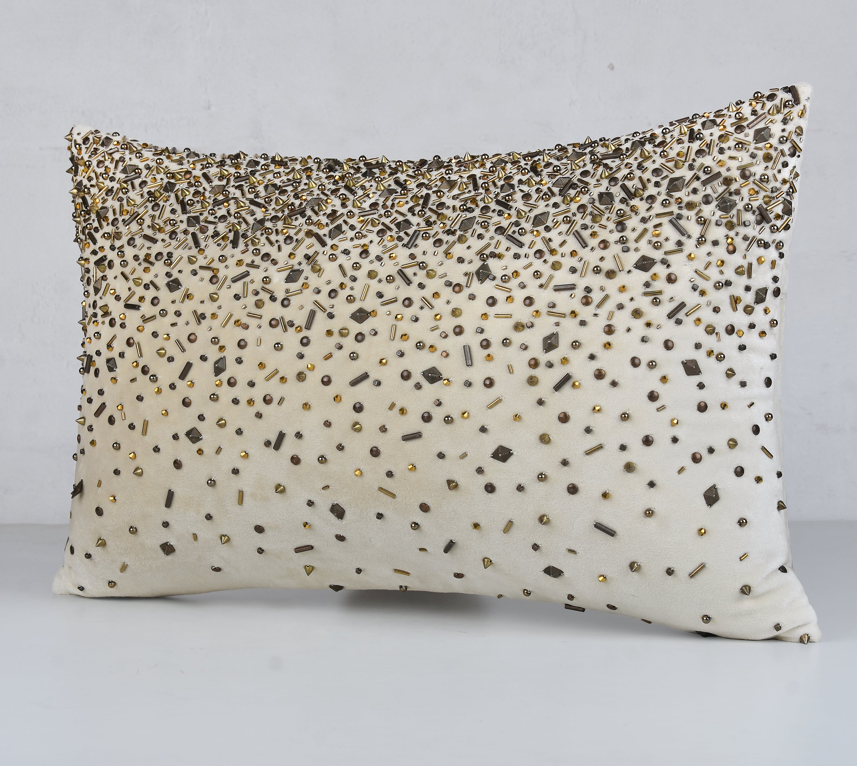 SPOKE Champagne Velvet Cushion Cover