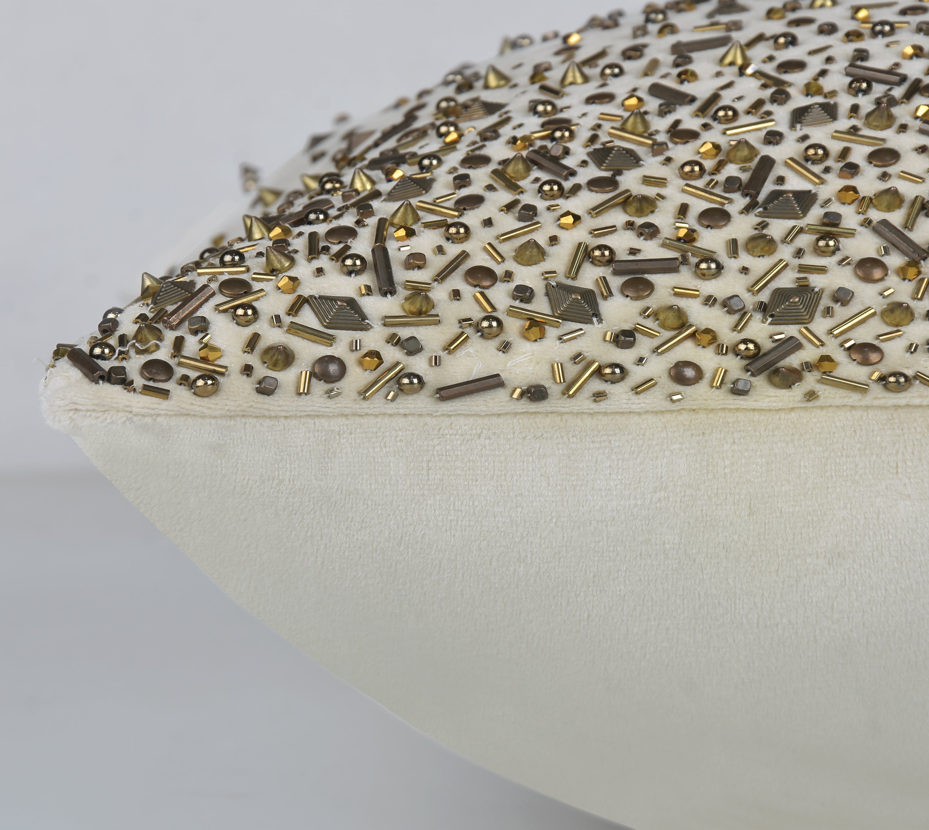 SPOKE Champagne Velvet Cushion Cover